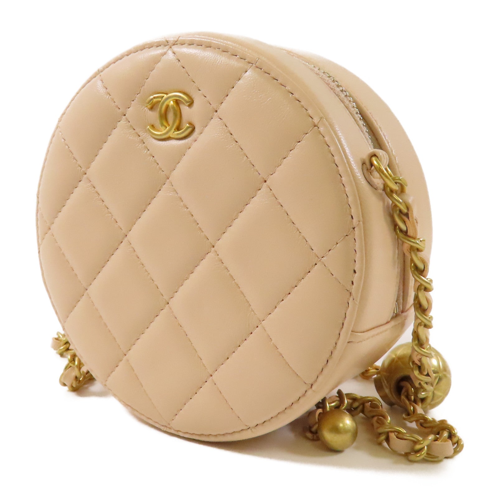 CHANEL 羊皮皮革Chain Bag金扣肩背袋