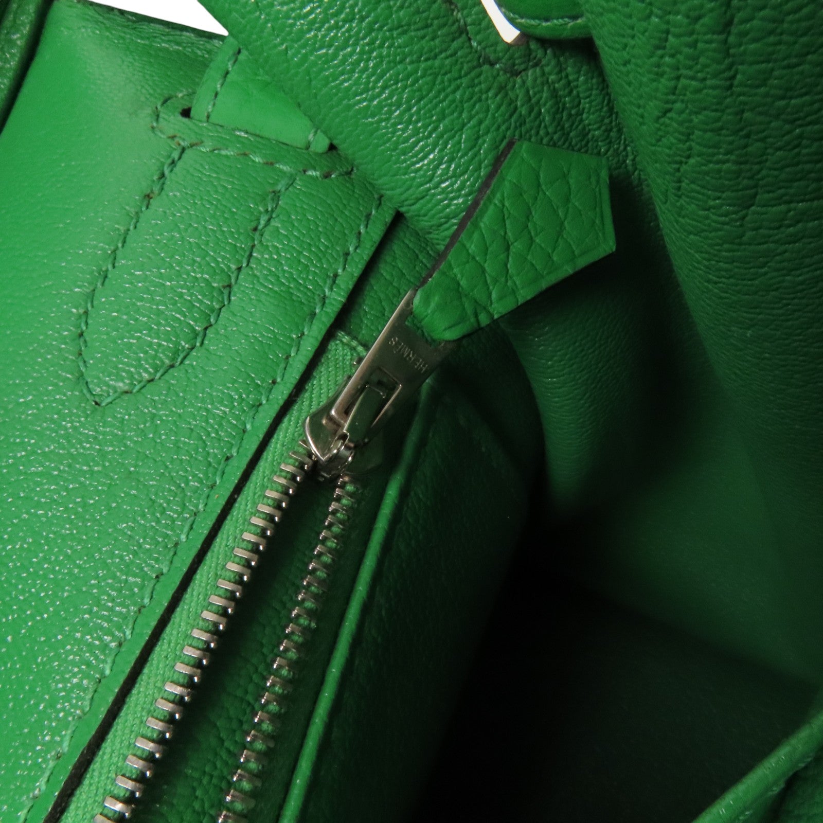 HERMES Clemence皮革Birkin 30銀扣手挽袋