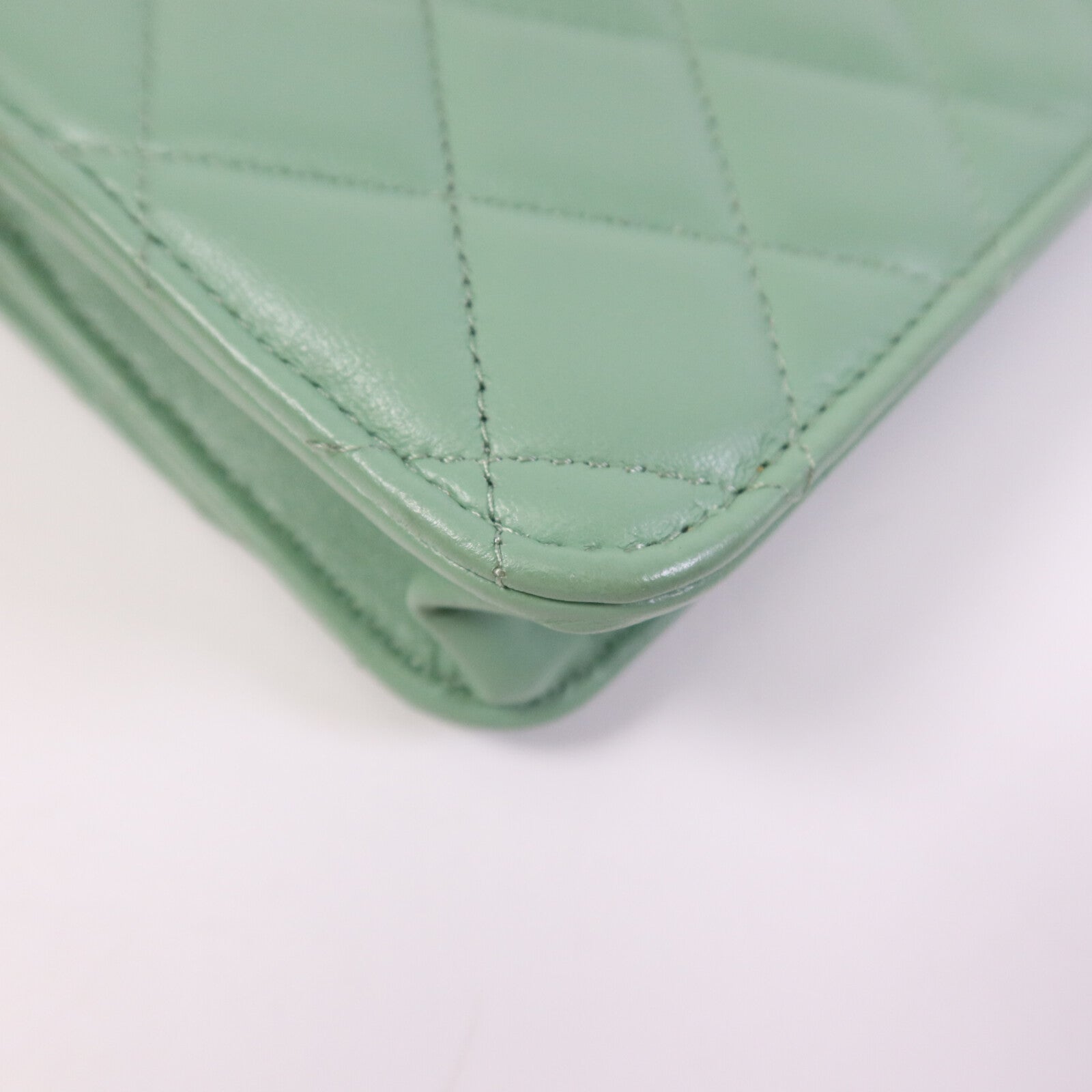 CHANEL 羊皮皮革WOC Wallet On Chain With Handle金扣鏈帶手挽肩背兩用袋