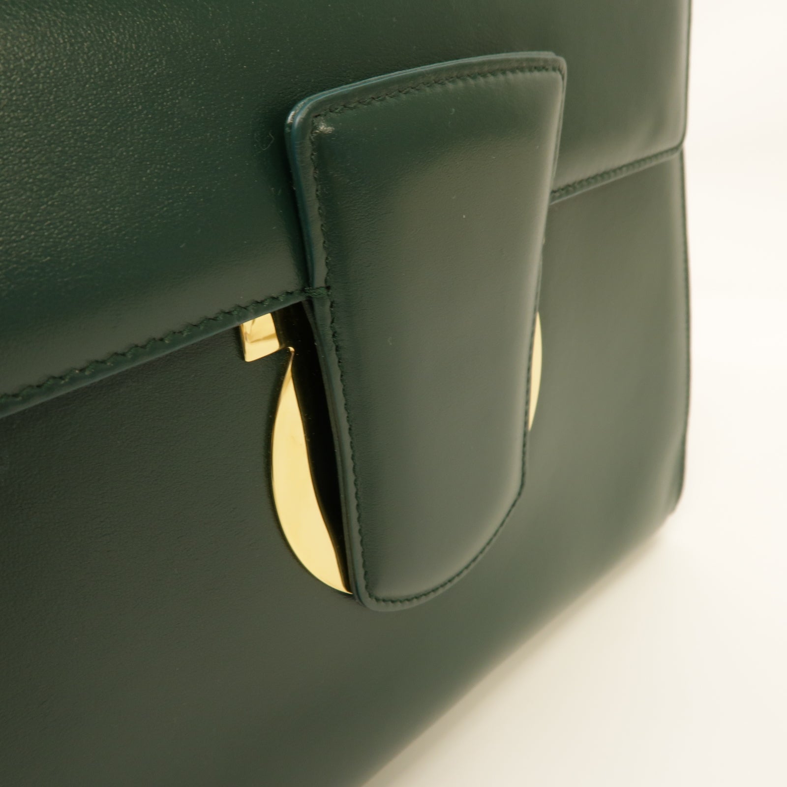 Salvatore Ferragamo 牛皮皮革2way Shoulder Bag金扣手挽肩背兩用袋綠色