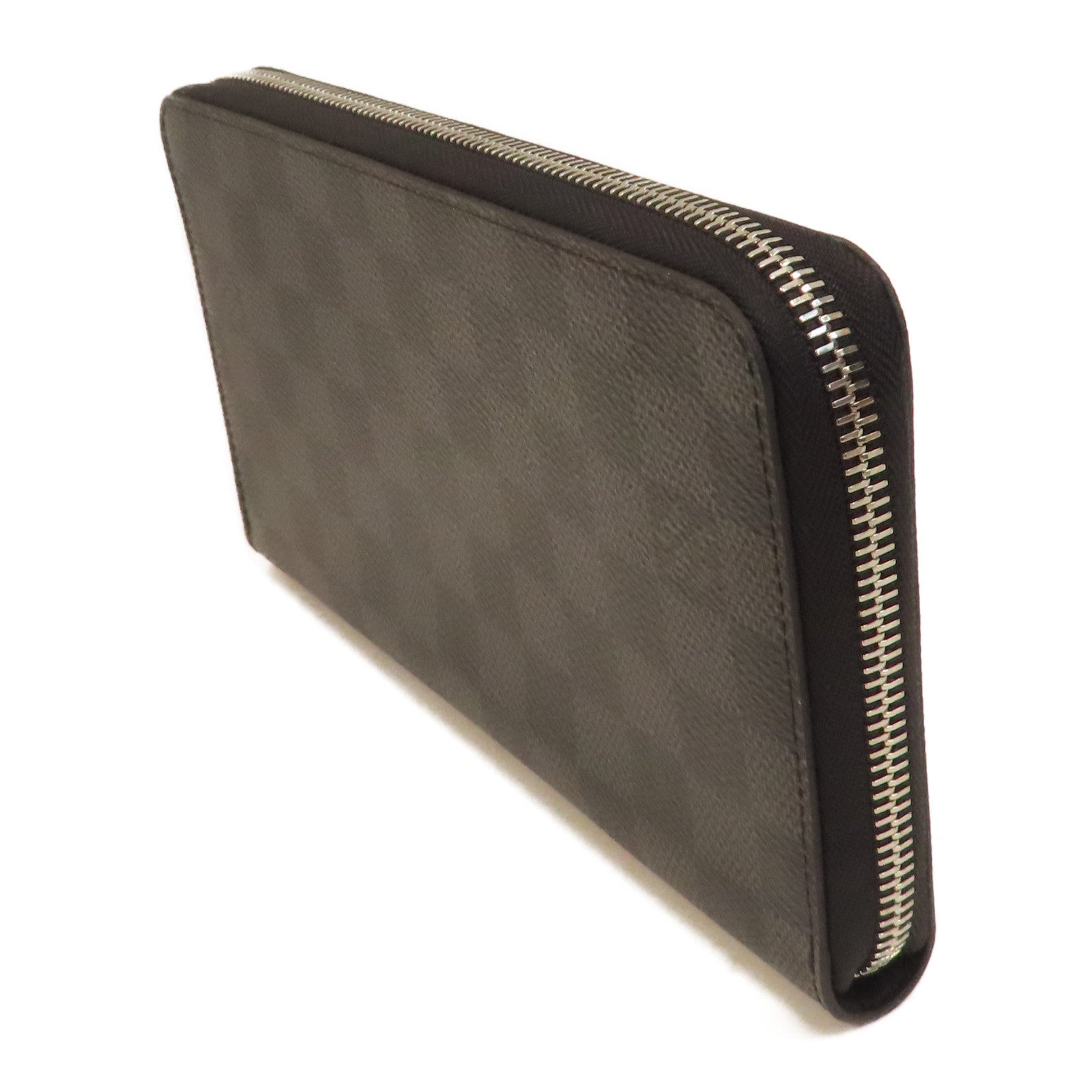 LOUIS VUITTON Damier Graphite Zippy Organizer銀扣長錢包黑色