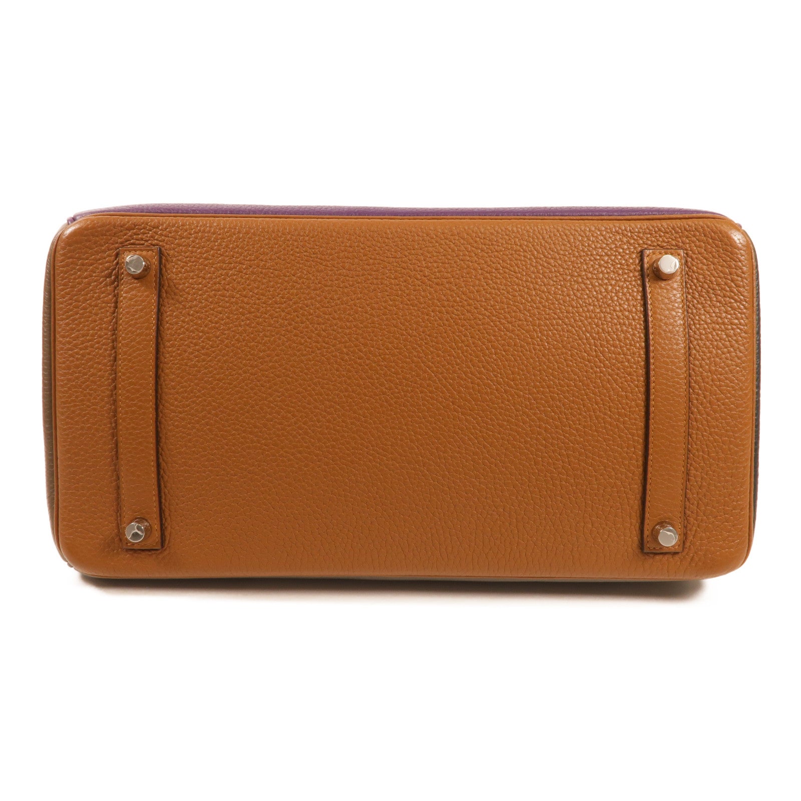 HERMES Clemence皮革Birkin 35銀扣手挽袋 Anemone