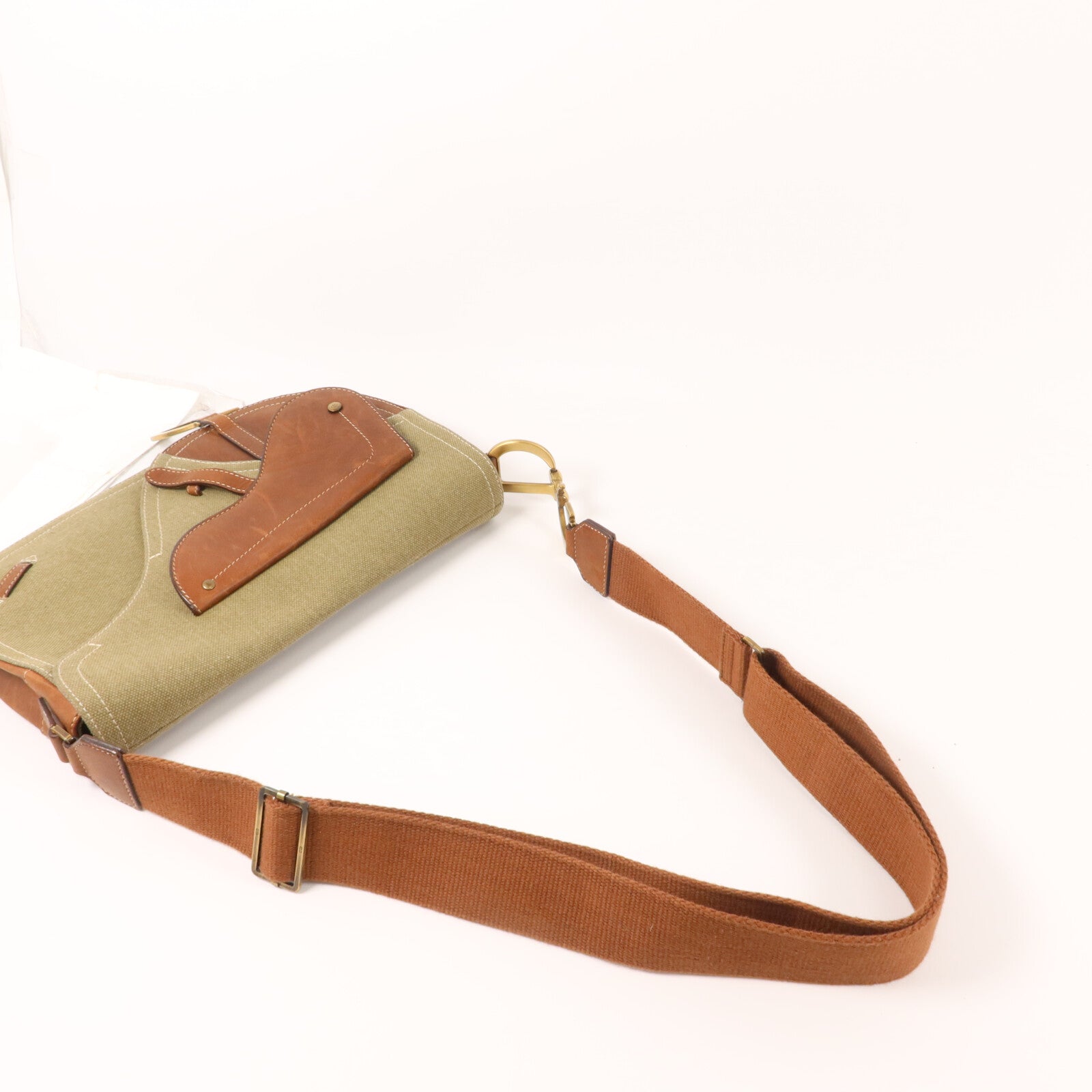 Dior 帆布Saddle Bag肩背袋