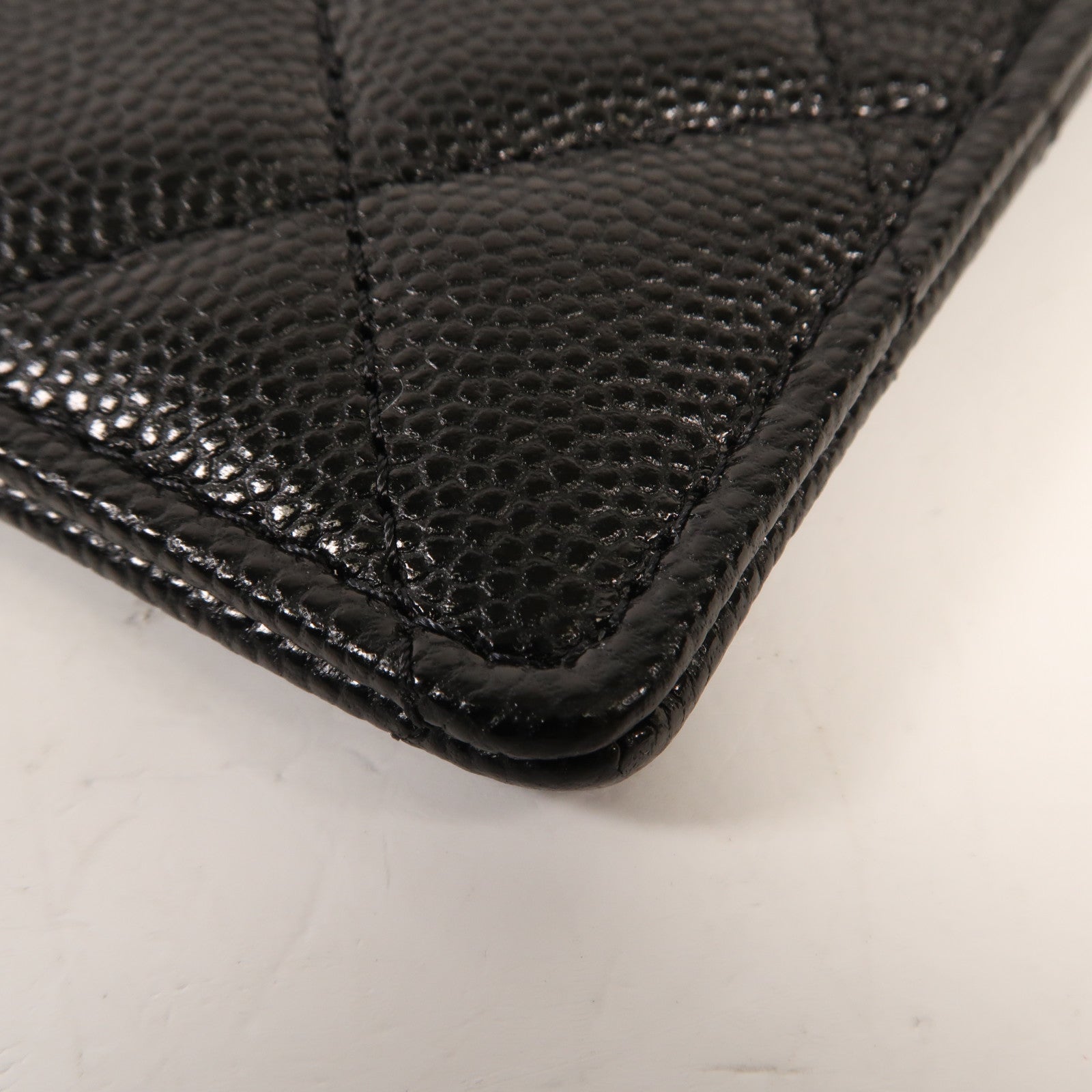 CHANEL 牛皮皮革Card Holder銀扣卡片套