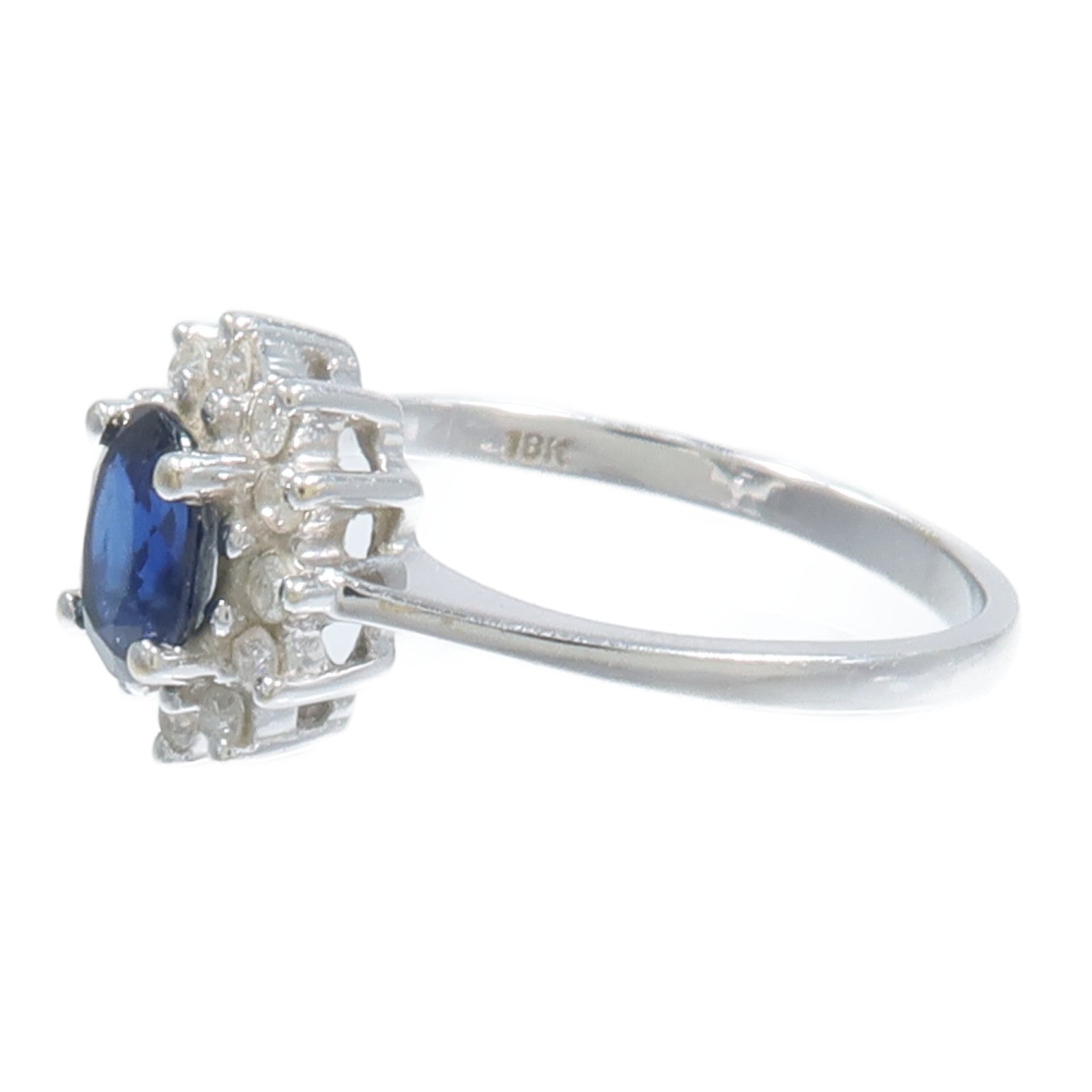 JEWELRY 18K白金Sapphire Ring藍寶石戒指