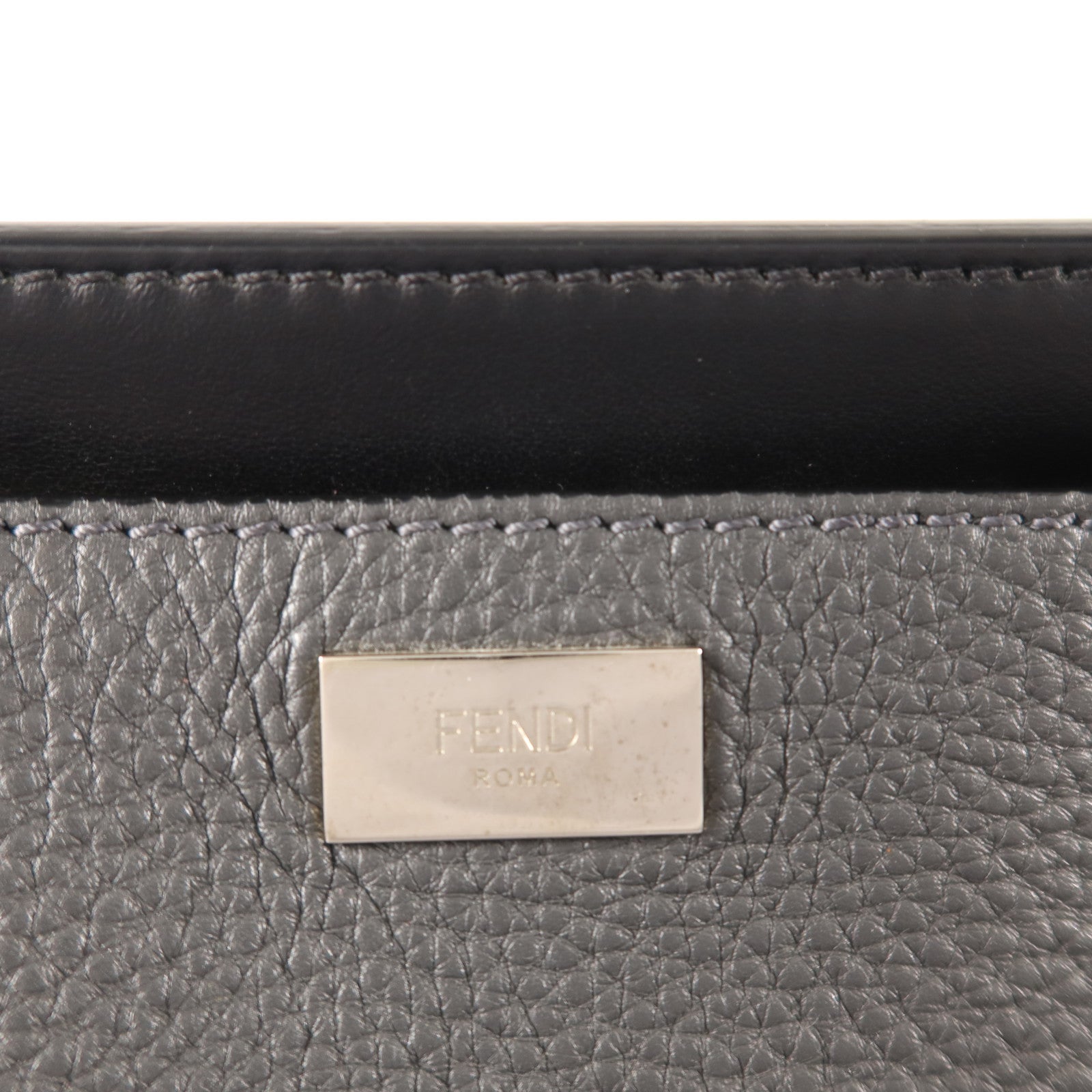 FENDI 牛皮皮革Peekaboo Iseeu銀扣手挽肩背兩用袋