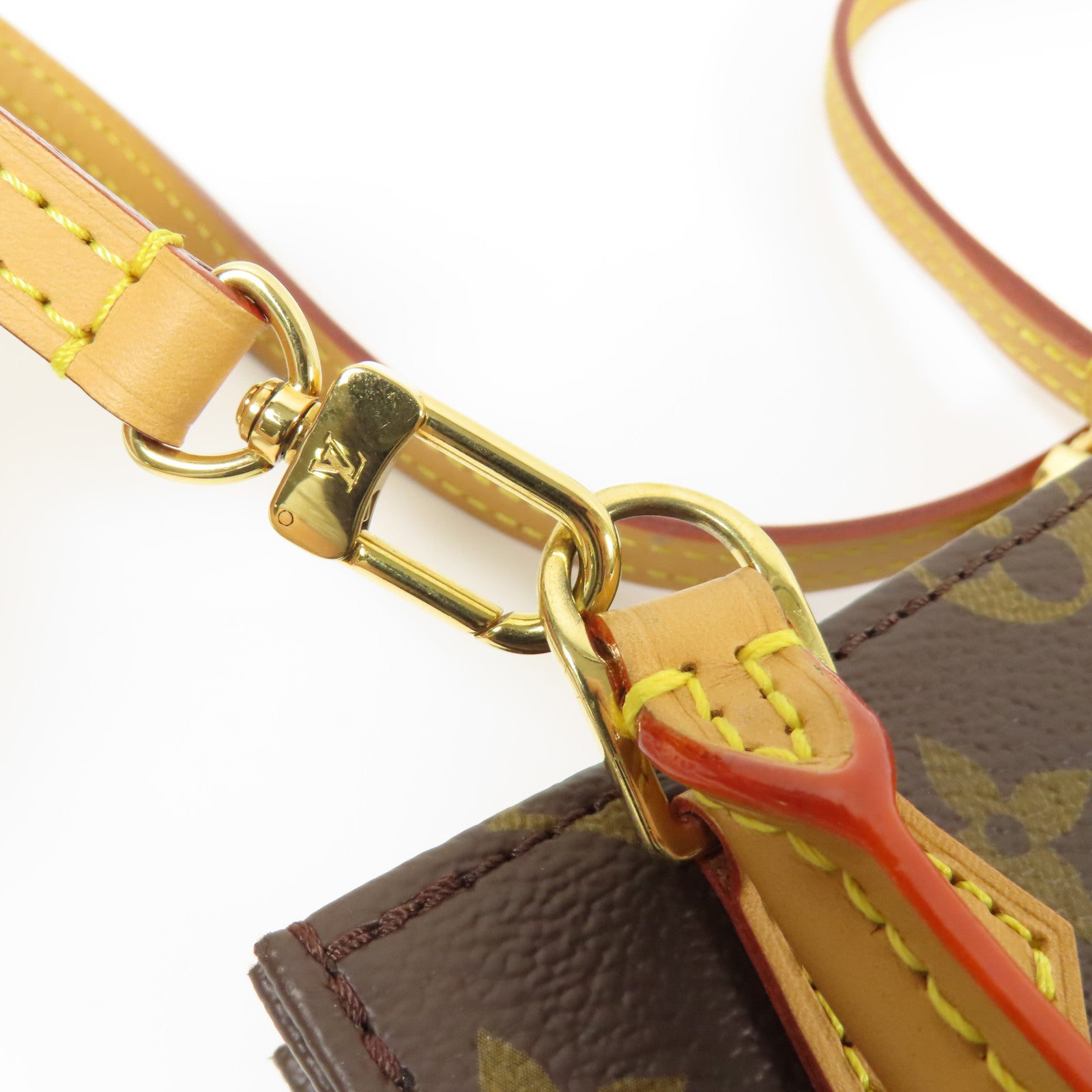 LOUIS VUITTON 【激減優惠】Monogram Petit Sac Plat金扣手挽肩背兩用袋
