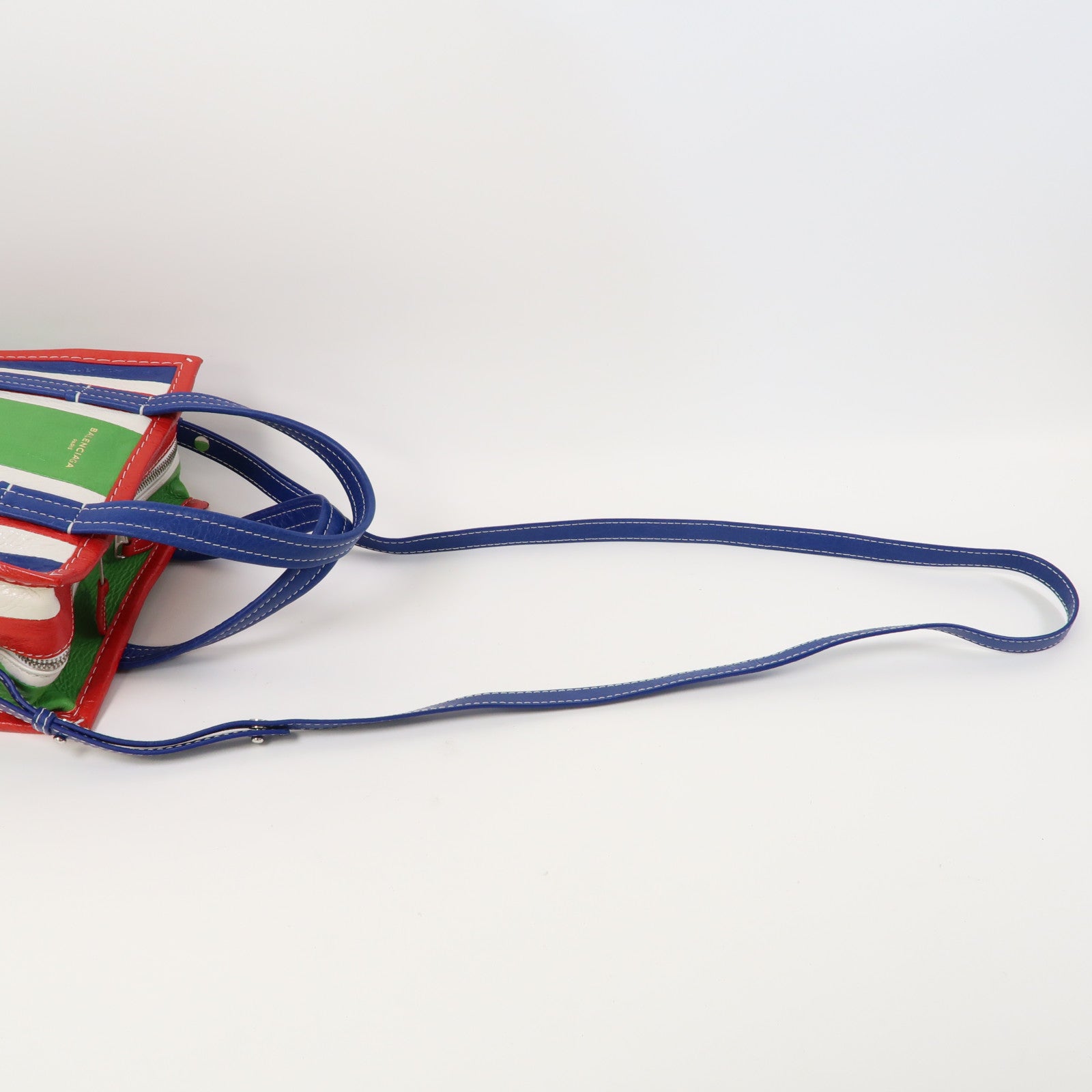 BALENCIAGA 【激減優惠】牛皮皮革Bazar Shopper XS Shoulder Bag銀扣手挽肩背兩用袋紅色/藍色/白色/綠色