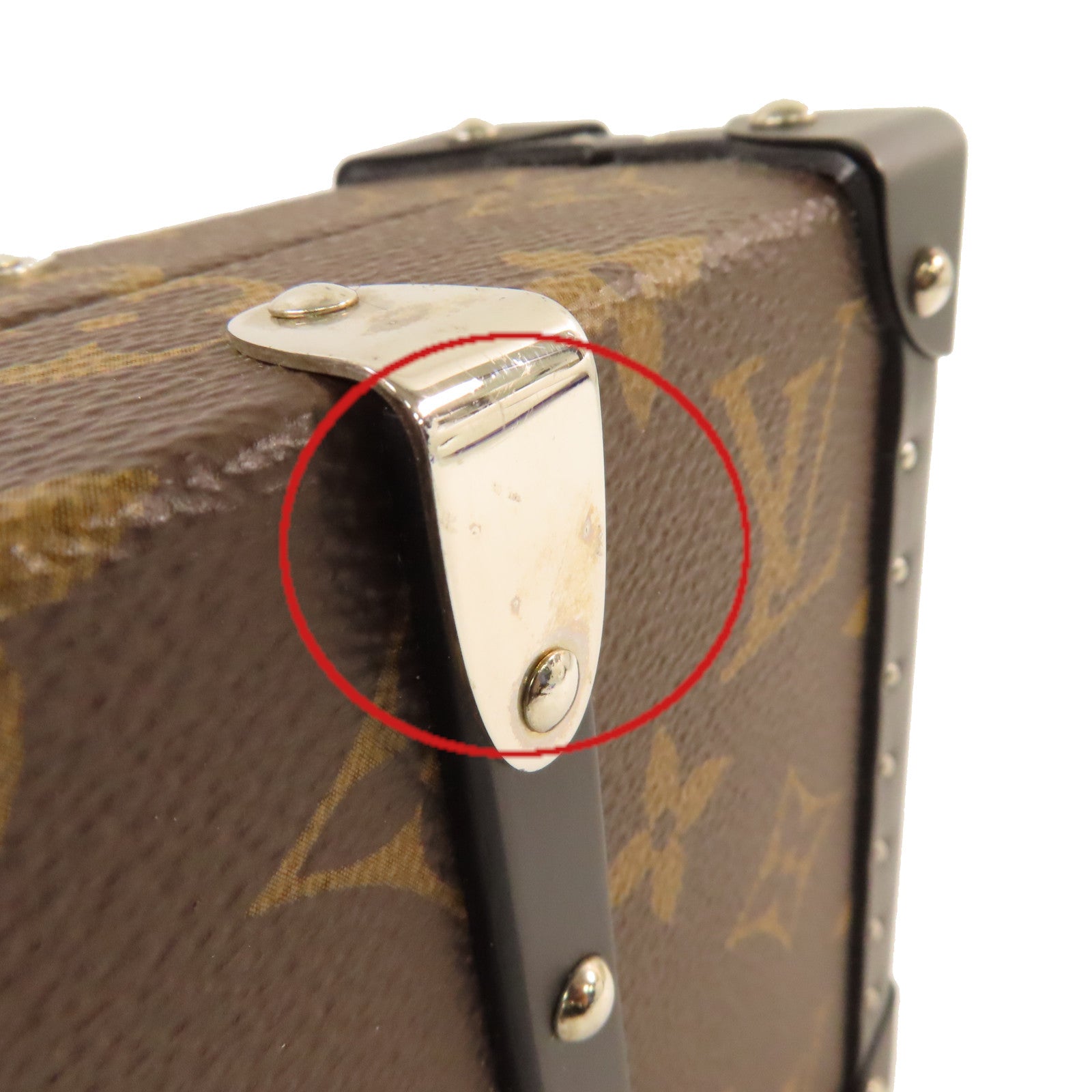 LOUIS VUITTON 【均一特價】Monogram Macassar Wallet Trunk Clutch Pouch銀扣手拿包啡色/黑色