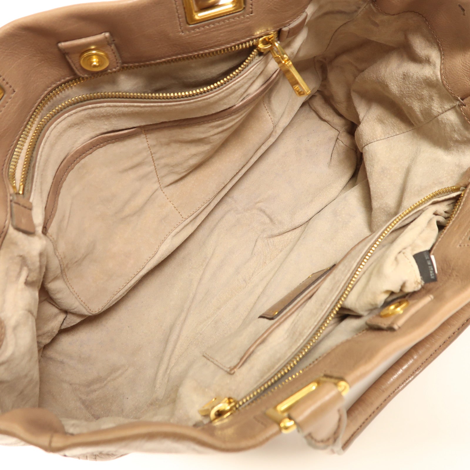 PRADA 牛皮皮革2 Way Shoulder Bag金扣手挽肩背兩用袋
