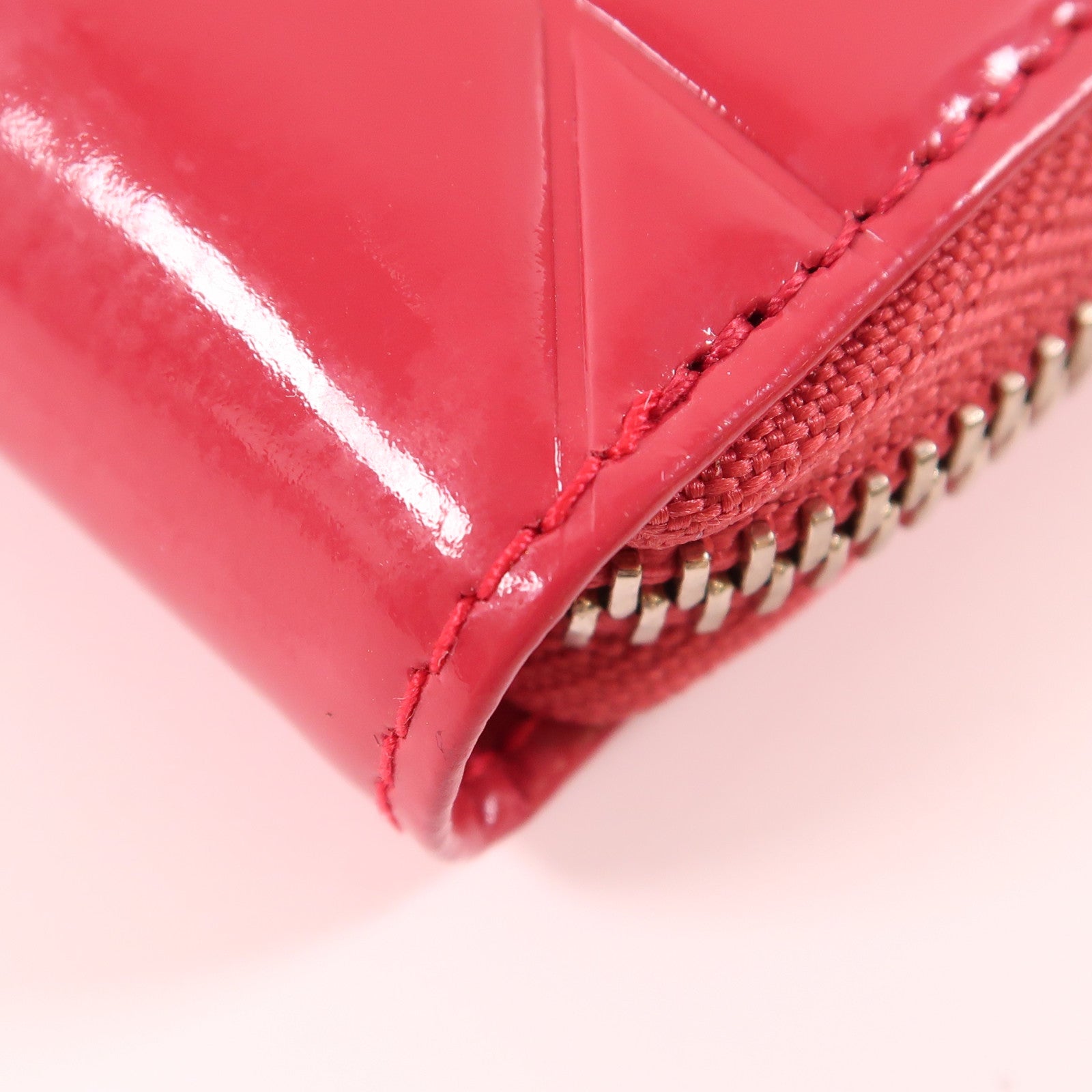 Dior 漆皮皮革Long Wallet銀扣長錢包