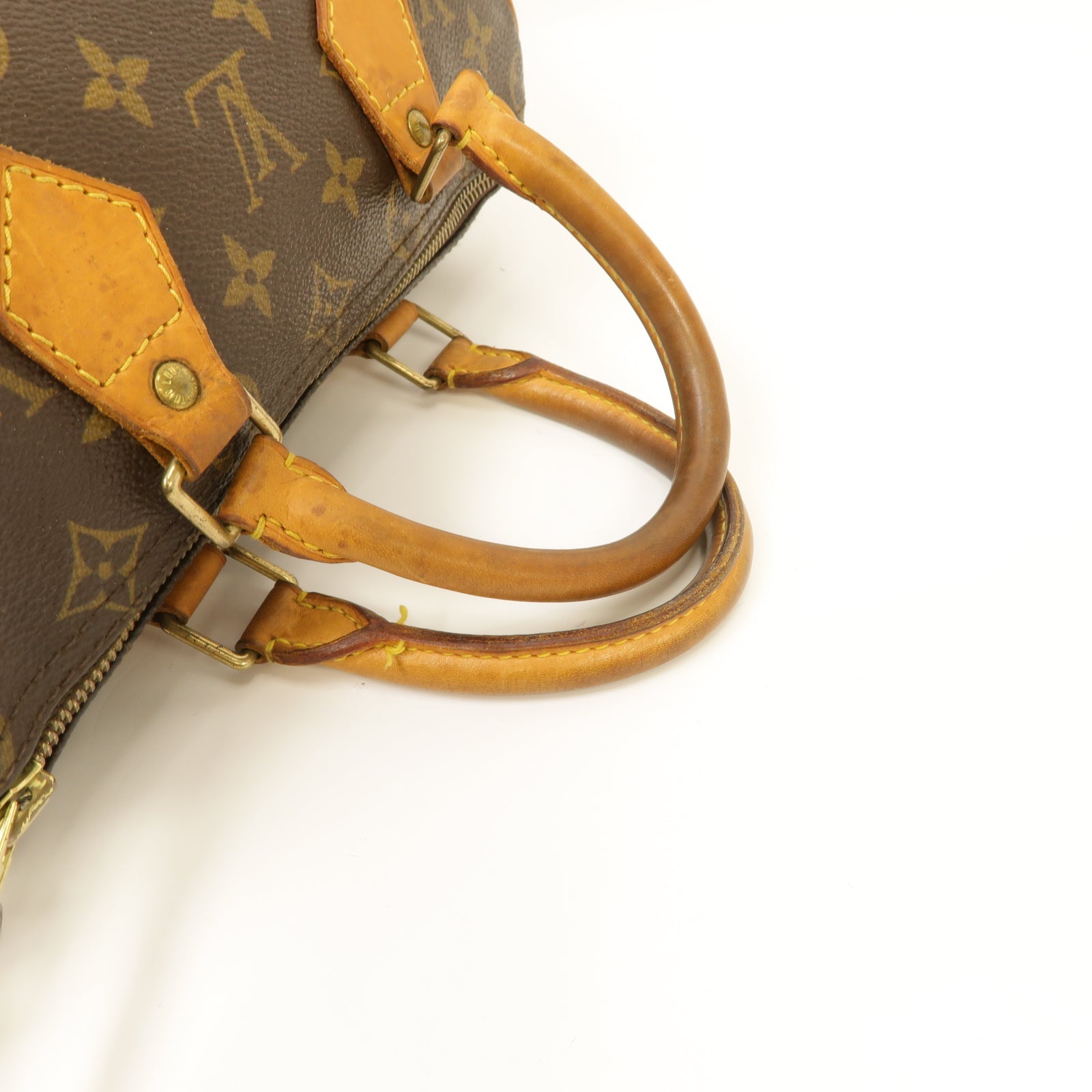LOUIS VUITTON Monogram Speedy 25 Hand Bag金扣手挽袋啡色