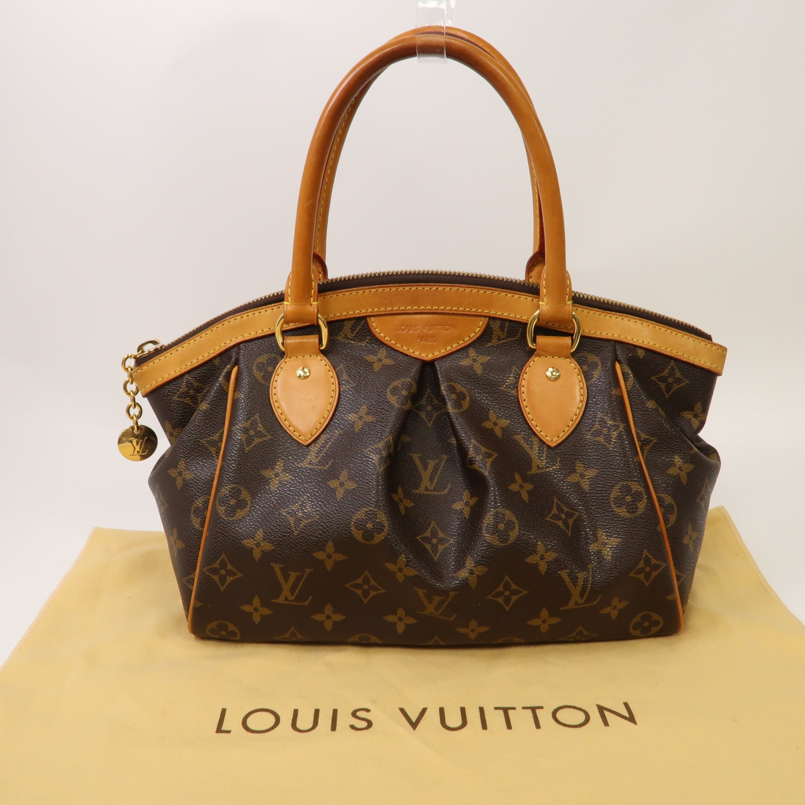 LOUIS VUITTON Monogram Tivoli PM金扣手挽袋啡色