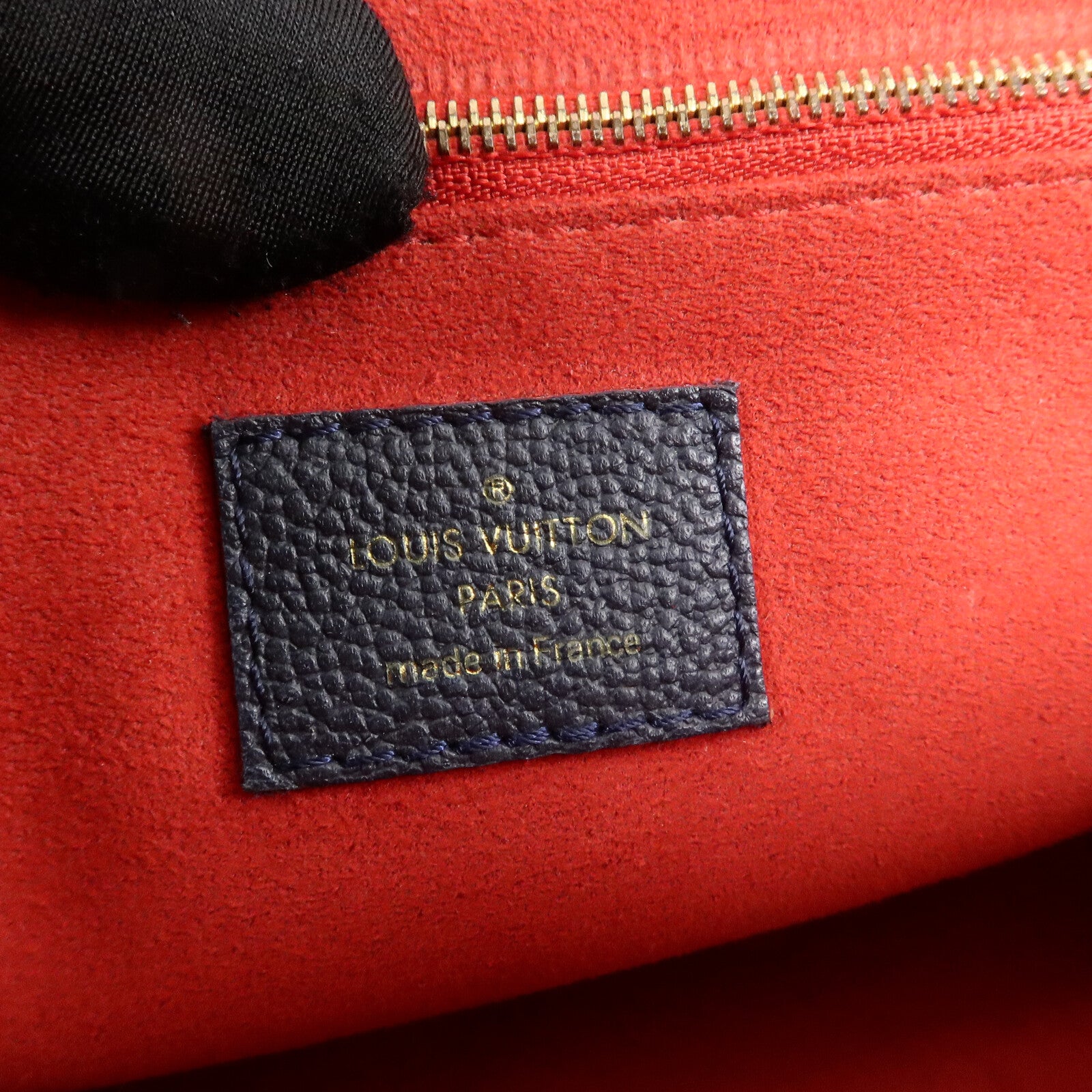 LOUIS VUITTON Monogram Empreinte Vavin PM金扣肩背袋深藍色