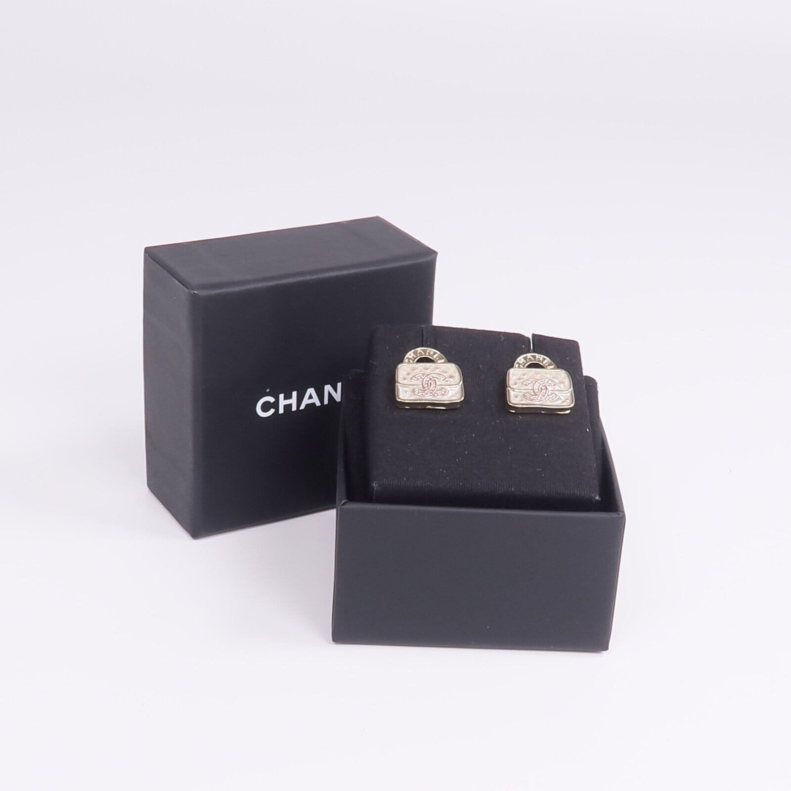 CHANEL 金屬CC Logo Handbag Earrings耳環