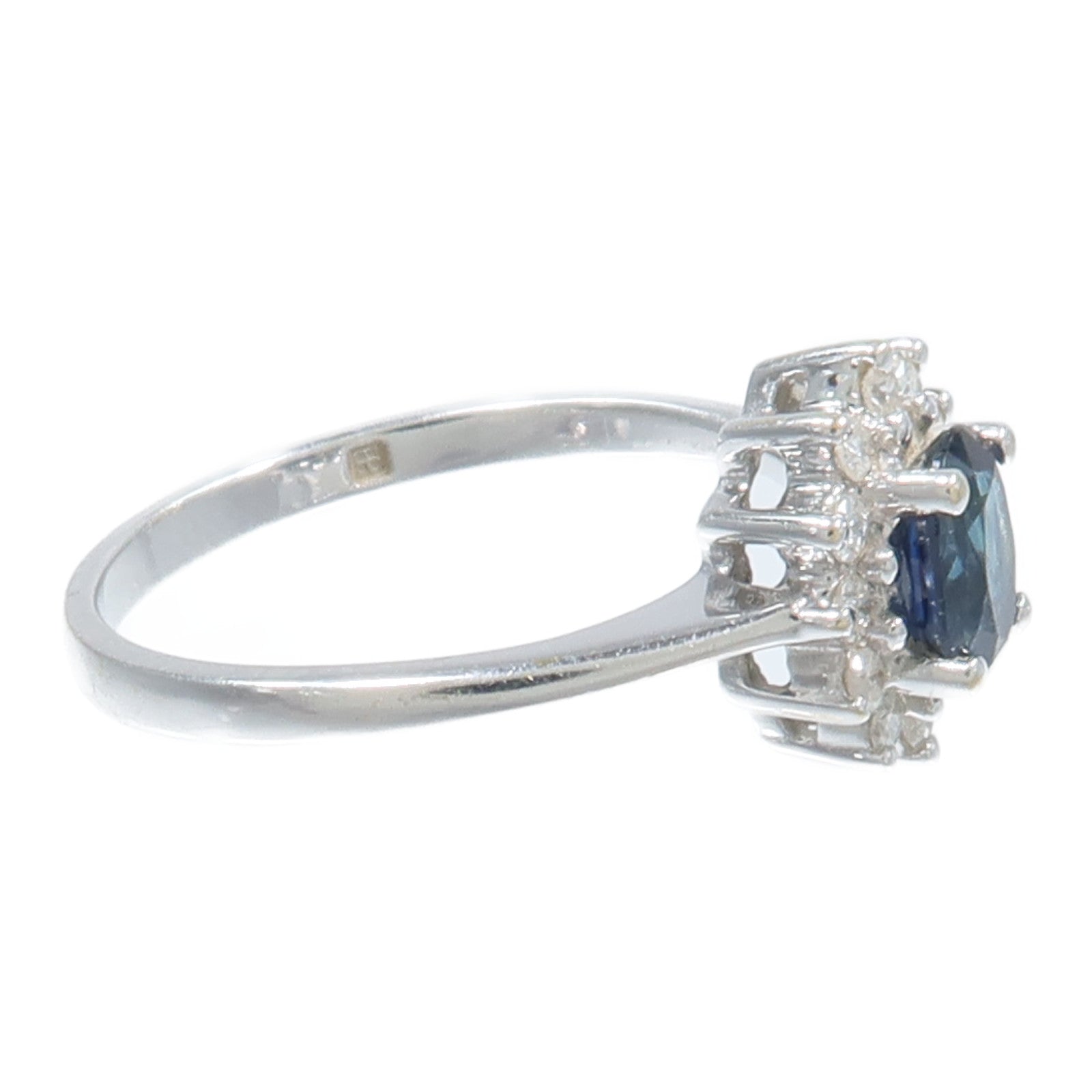 JEWELRY 18K白金Sapphire Ring藍寶石戒指