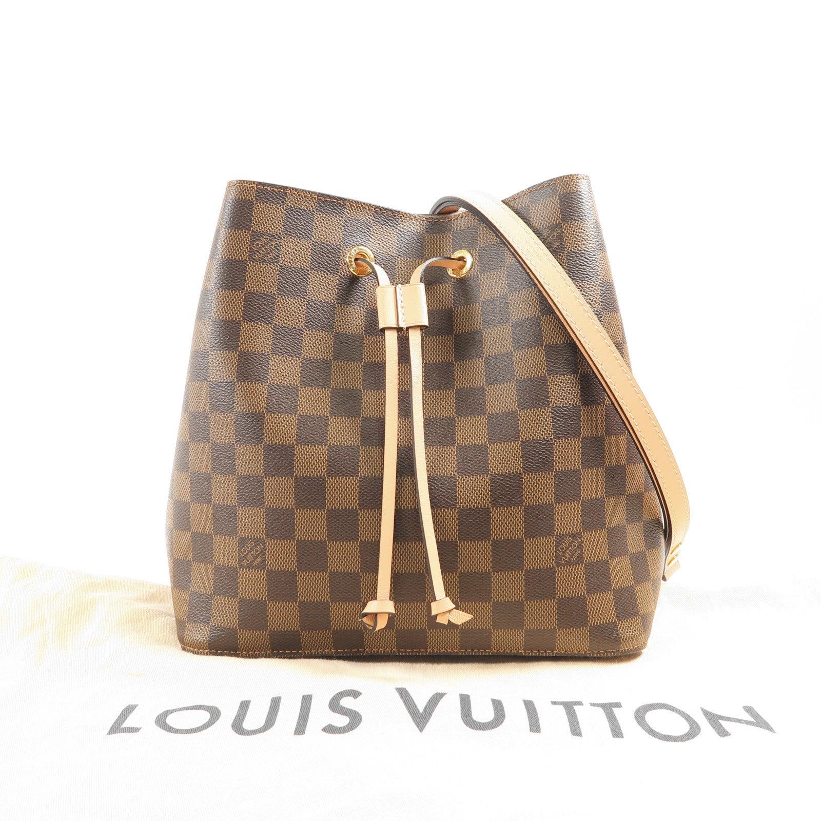 LOUIS VUITTON Damier NeoNoe金扣肩背袋
