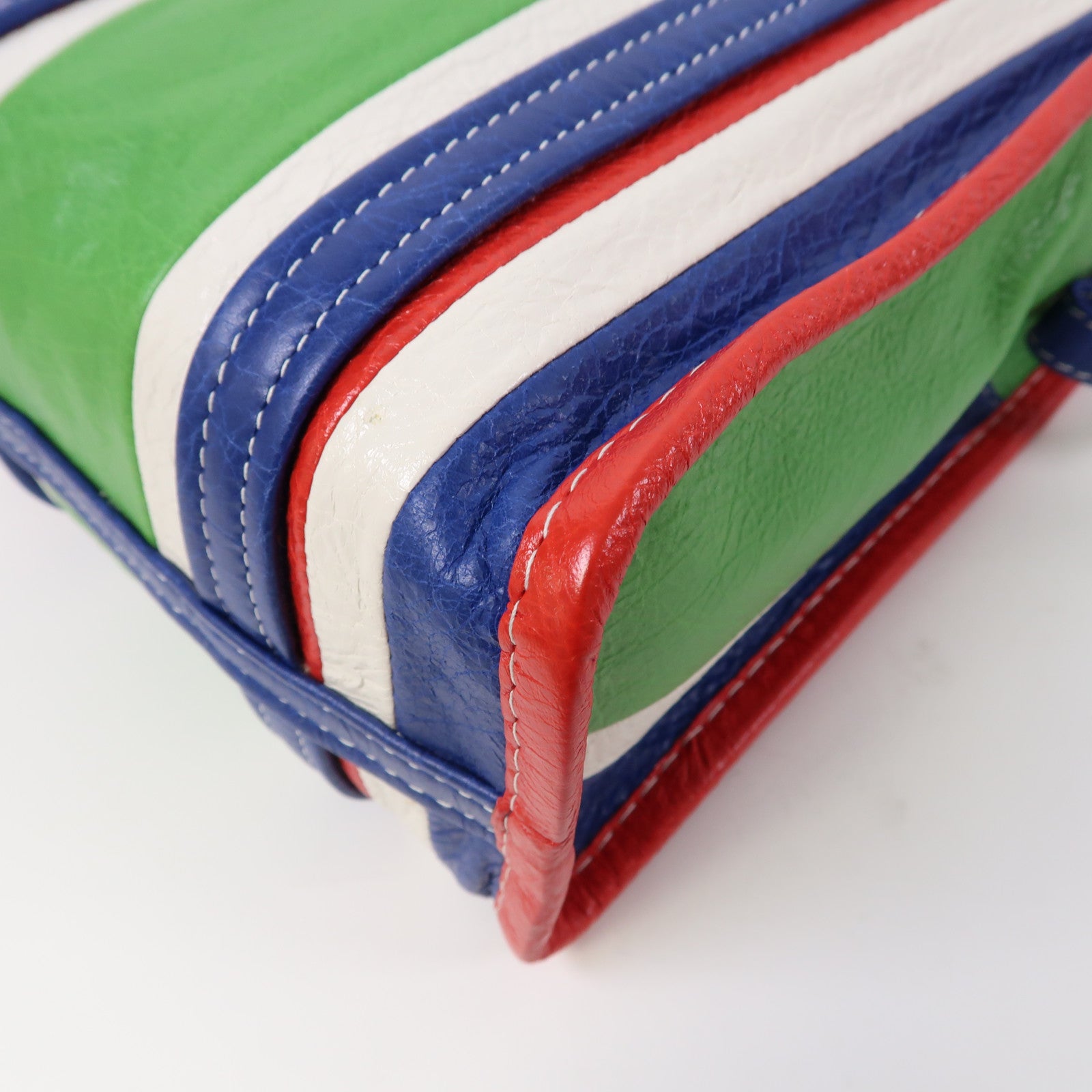 BALENCIAGA 【激減優惠】牛皮皮革Bazar Shopper XS Shoulder Bag銀扣手挽肩背兩用袋紅色/藍色/白色/綠色