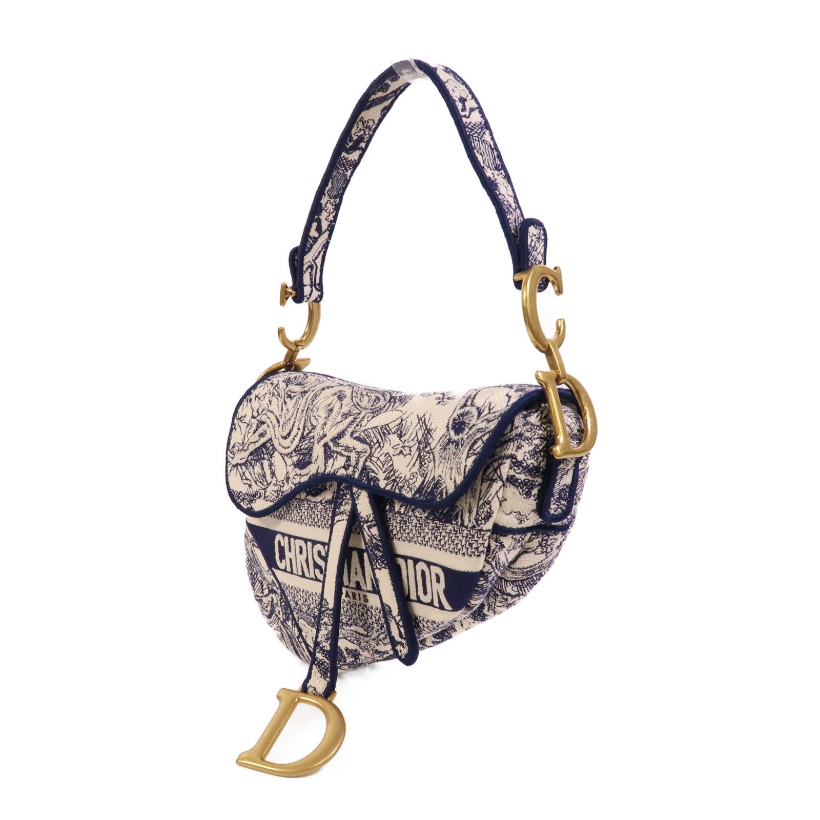 Dior 帆布Saddle手挽袋