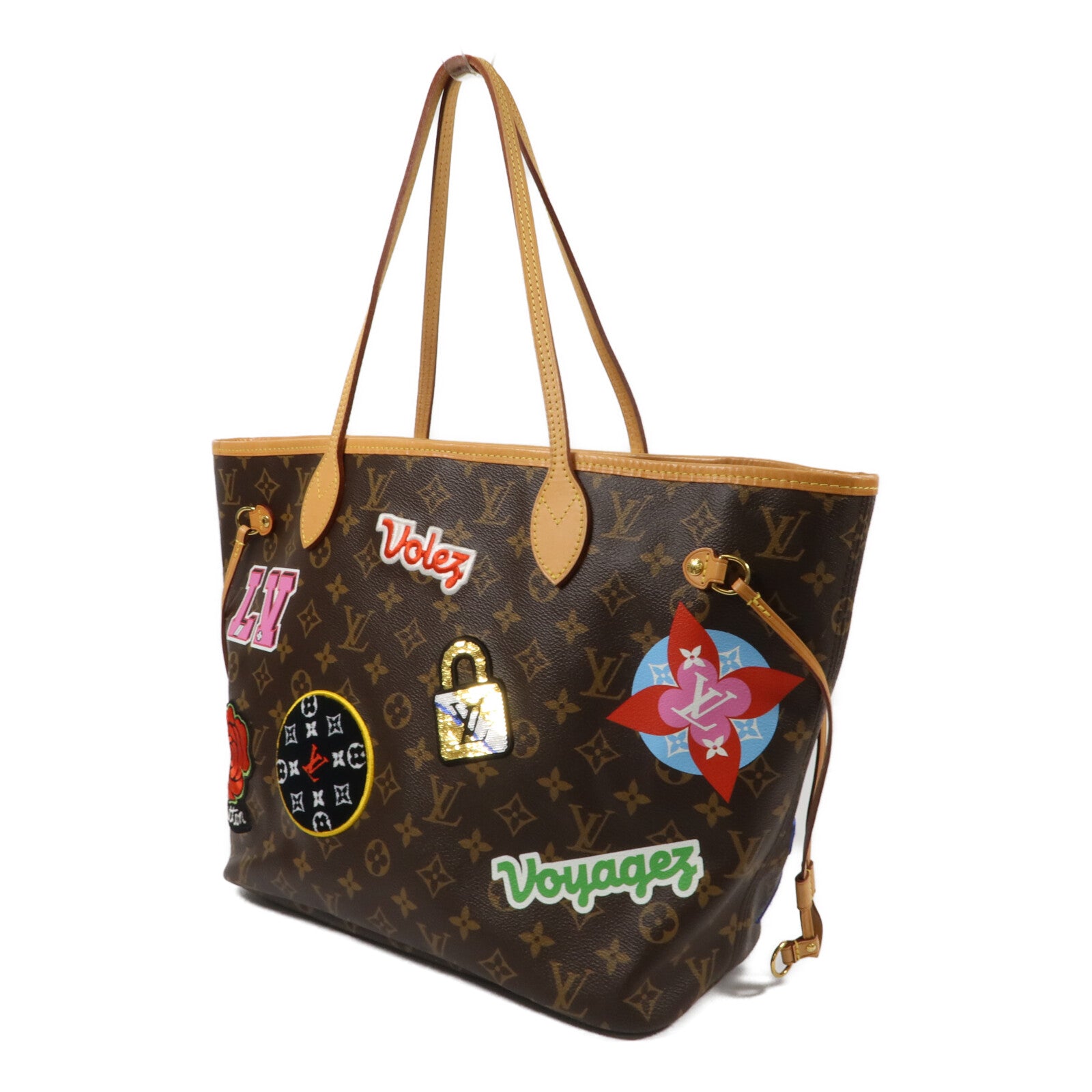 LOUIS VUITTON Monogram Patches Neverfull MM手挽袋