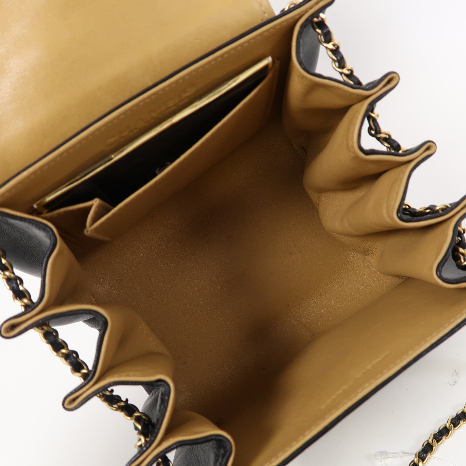 CHANEL 【激減優惠】羊皮皮革Vanity Chain Bag金扣手挽肩背兩用袋黑色