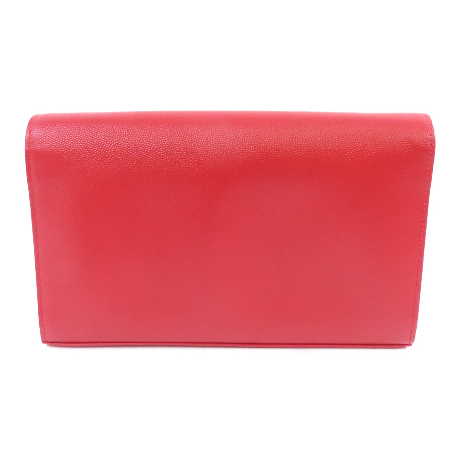 SAINT LAURENT 牛皮皮革Wallet On Chain金扣鏈帶肩背袋紅色