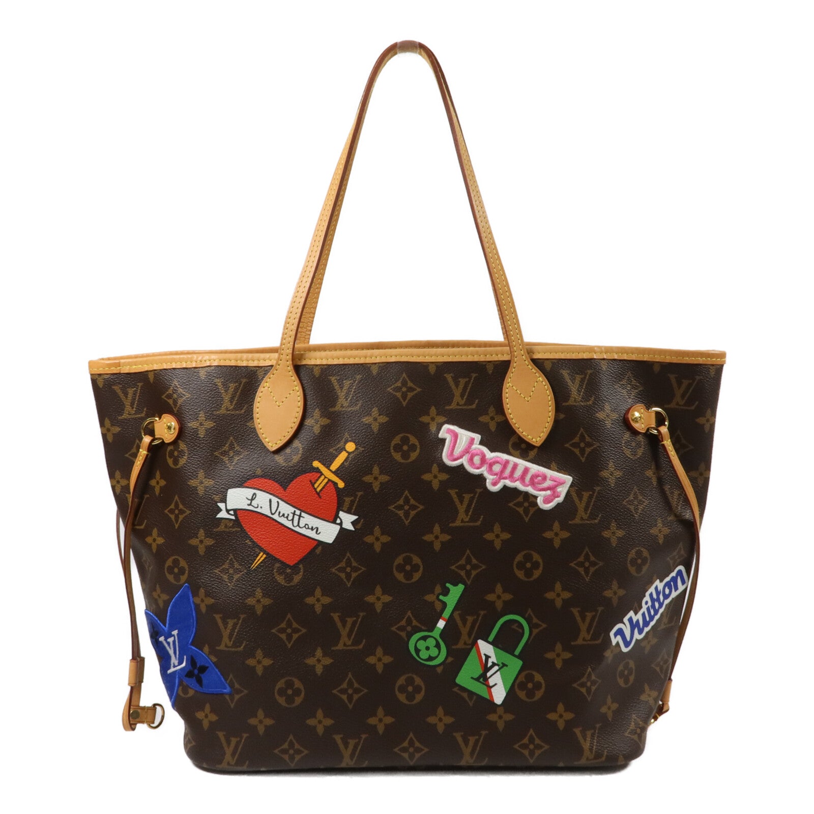 LOUIS VUITTON Monogram Patches Neverfull MM手挽袋