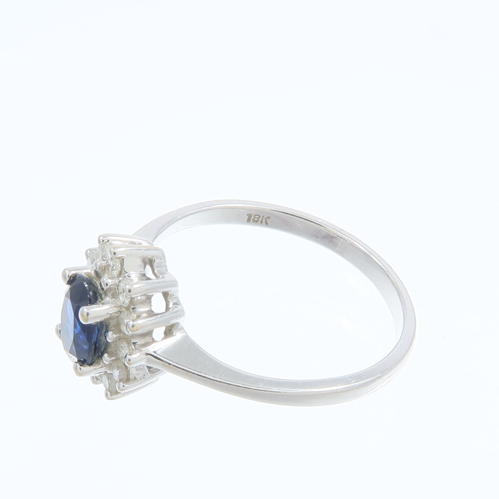 JEWELRY 18K白金Sapphire Ring藍寶石戒指