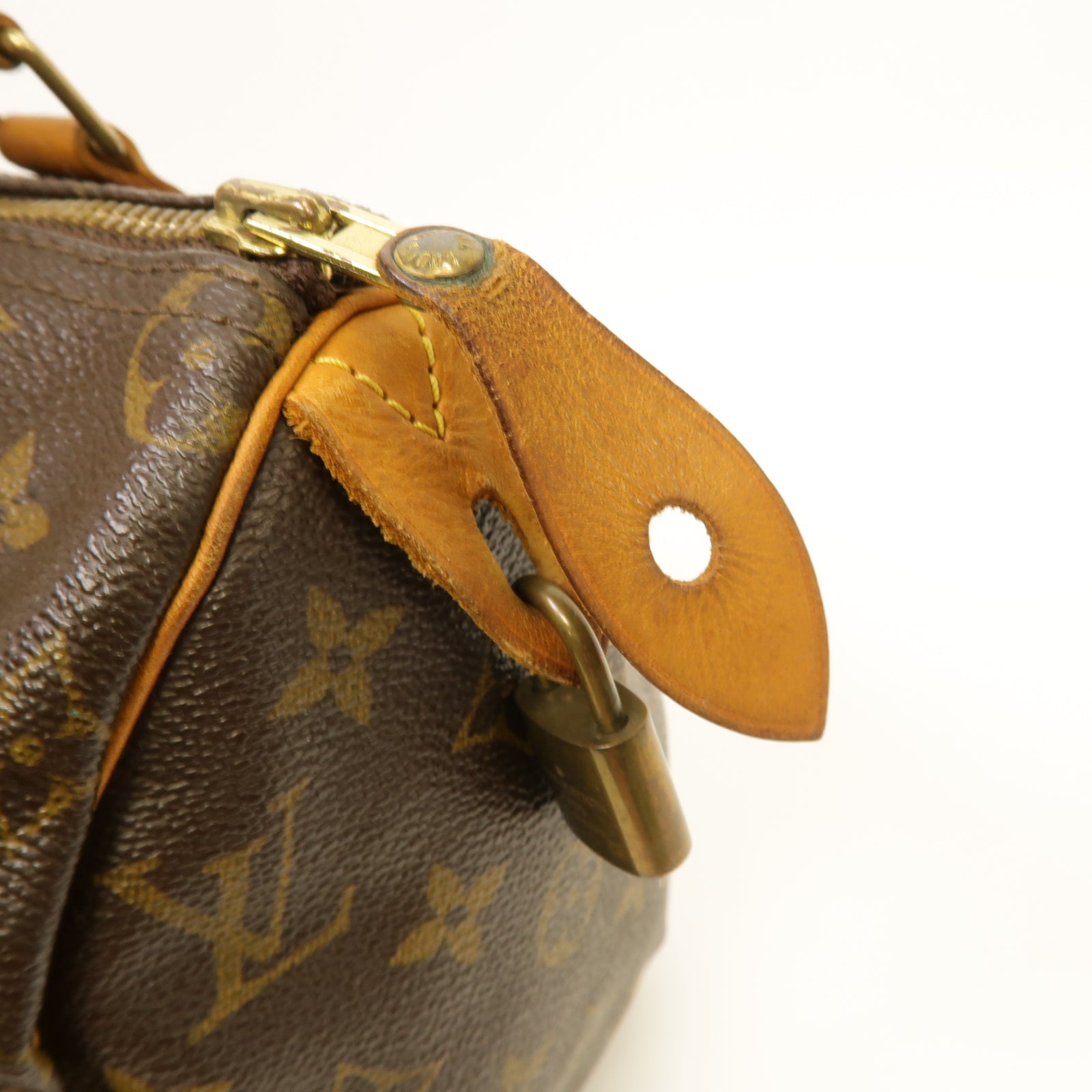 LOUIS VUITTON Monogram Speedy 25 Hand Bag金扣手挽袋啡色