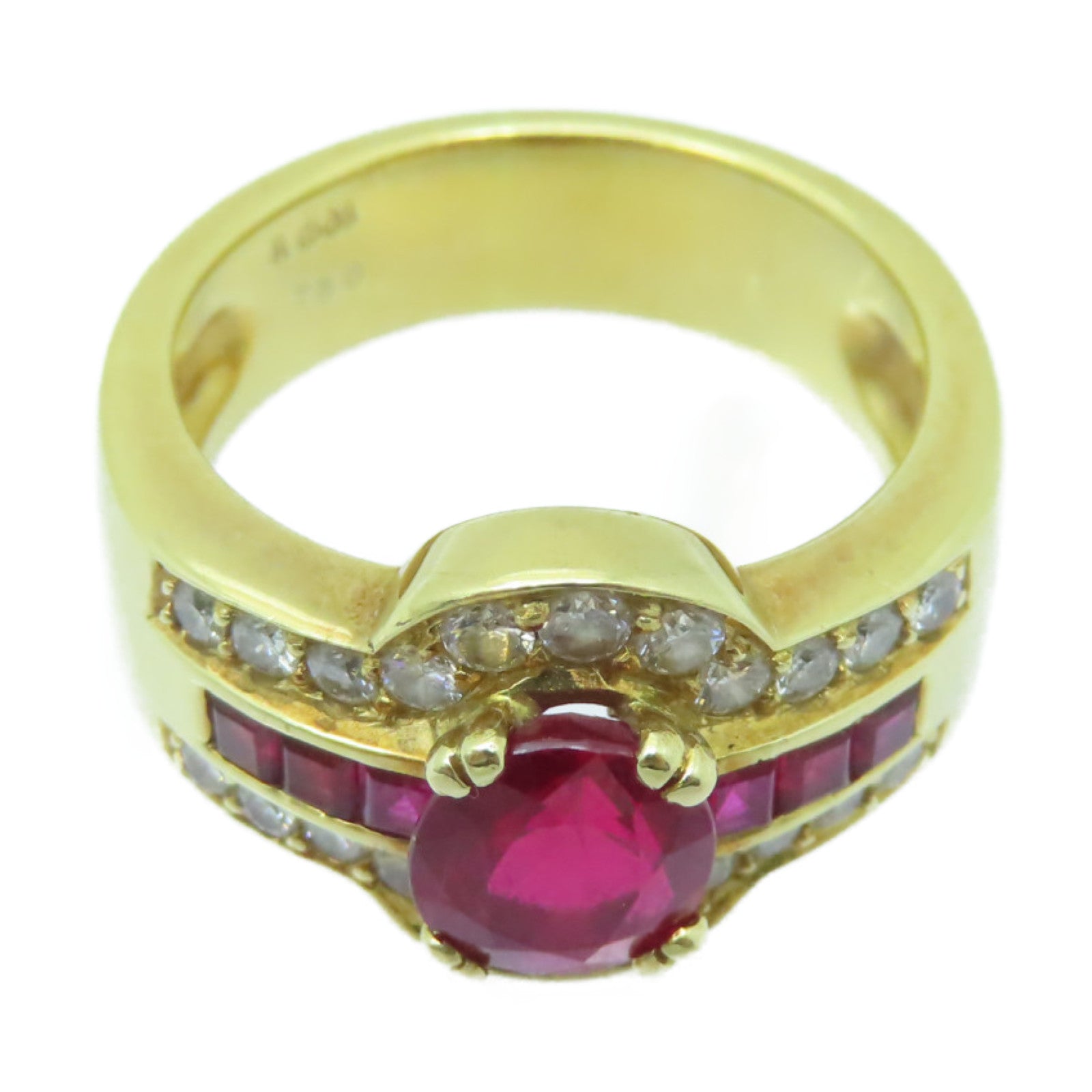 JEWELRY **【激減優惠】18K黃金Ruby Ring 1.508ct紅寶石戒指US#6.75