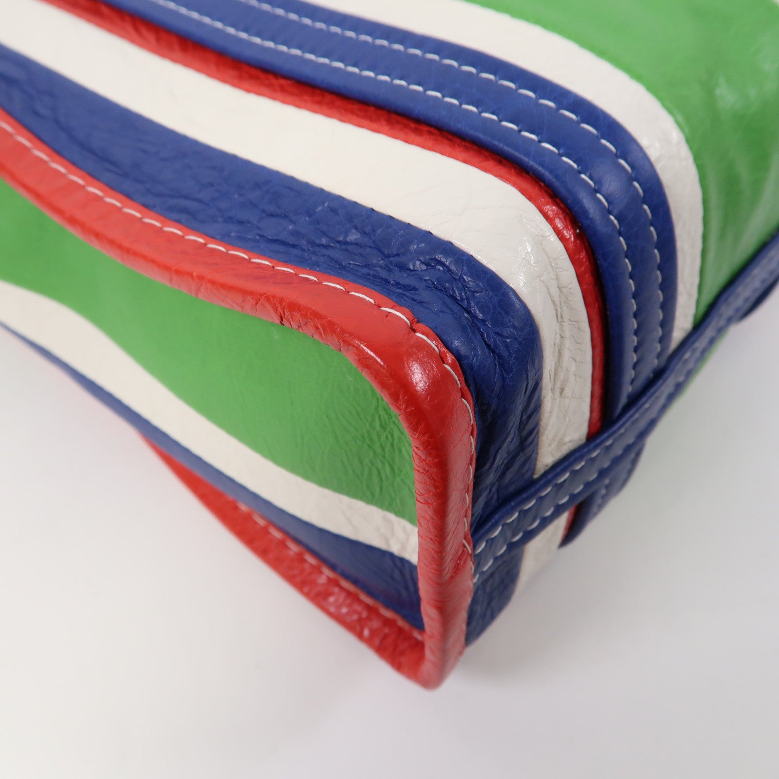 BALENCIAGA 【激減優惠】牛皮皮革Bazar Shopper XS Shoulder Bag銀扣手挽肩背兩用袋紅色/藍色/白色/綠色