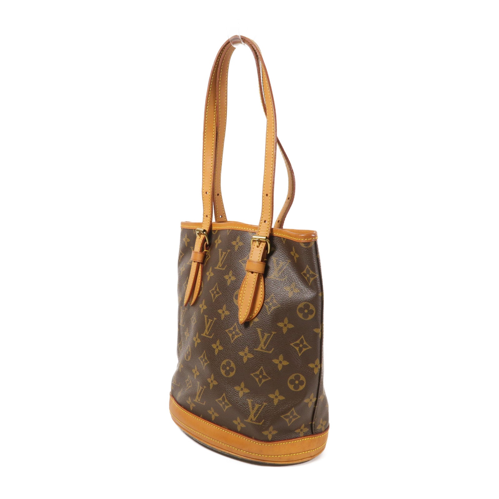 LOUIS VUITTON Monogram Bucket PM金扣手挽袋
