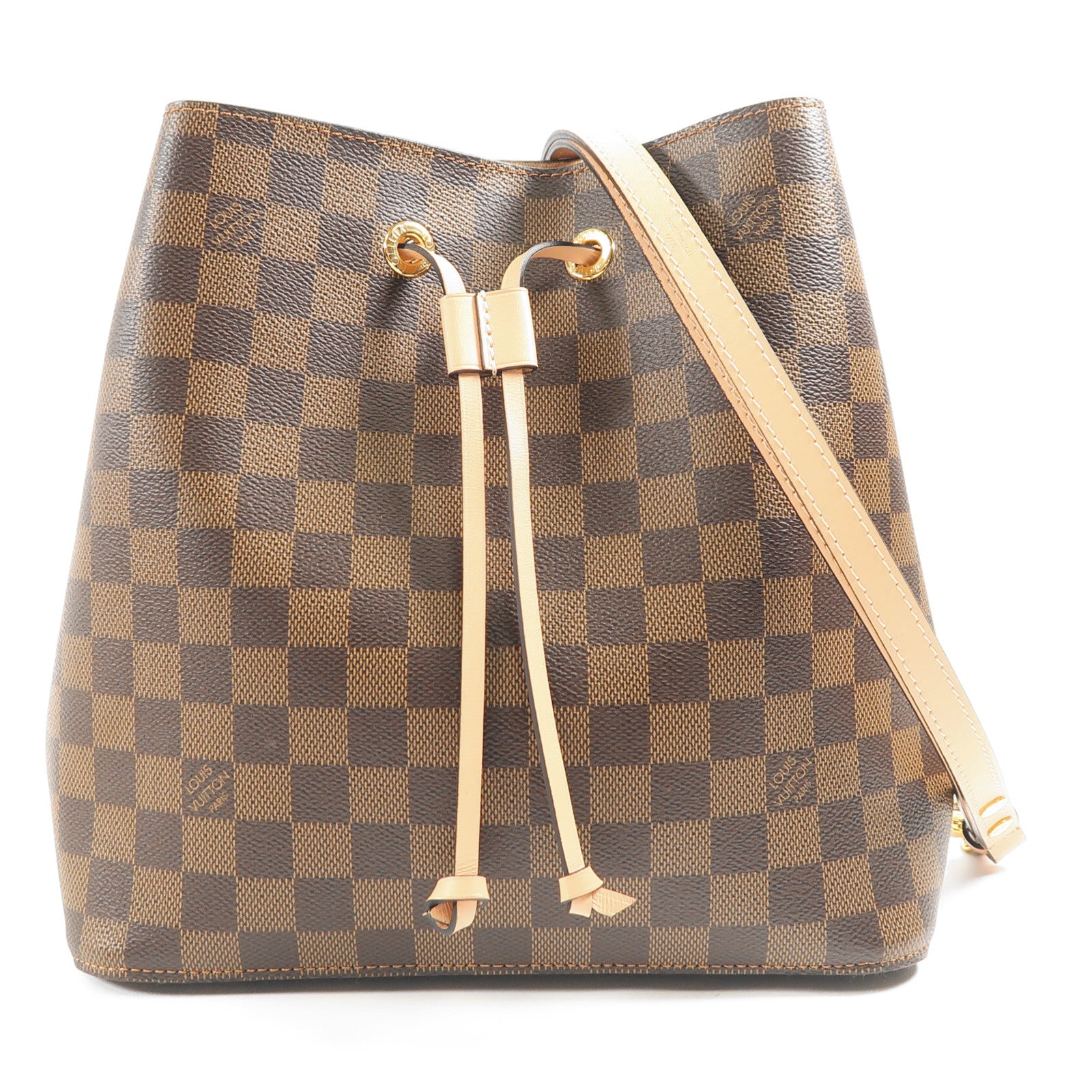 LOUIS VUITTON LV GHW NeoNoe Shoulder Bag N40198 Damier Ebene Brown/Pink