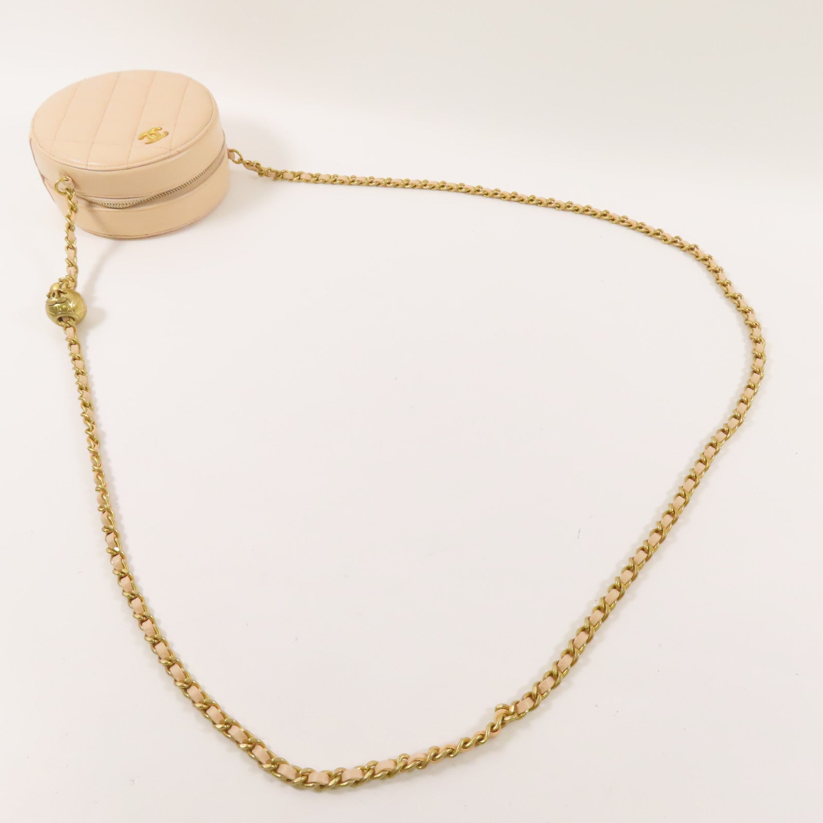 CHANEL 羊皮皮革Chain Bag金扣肩背袋