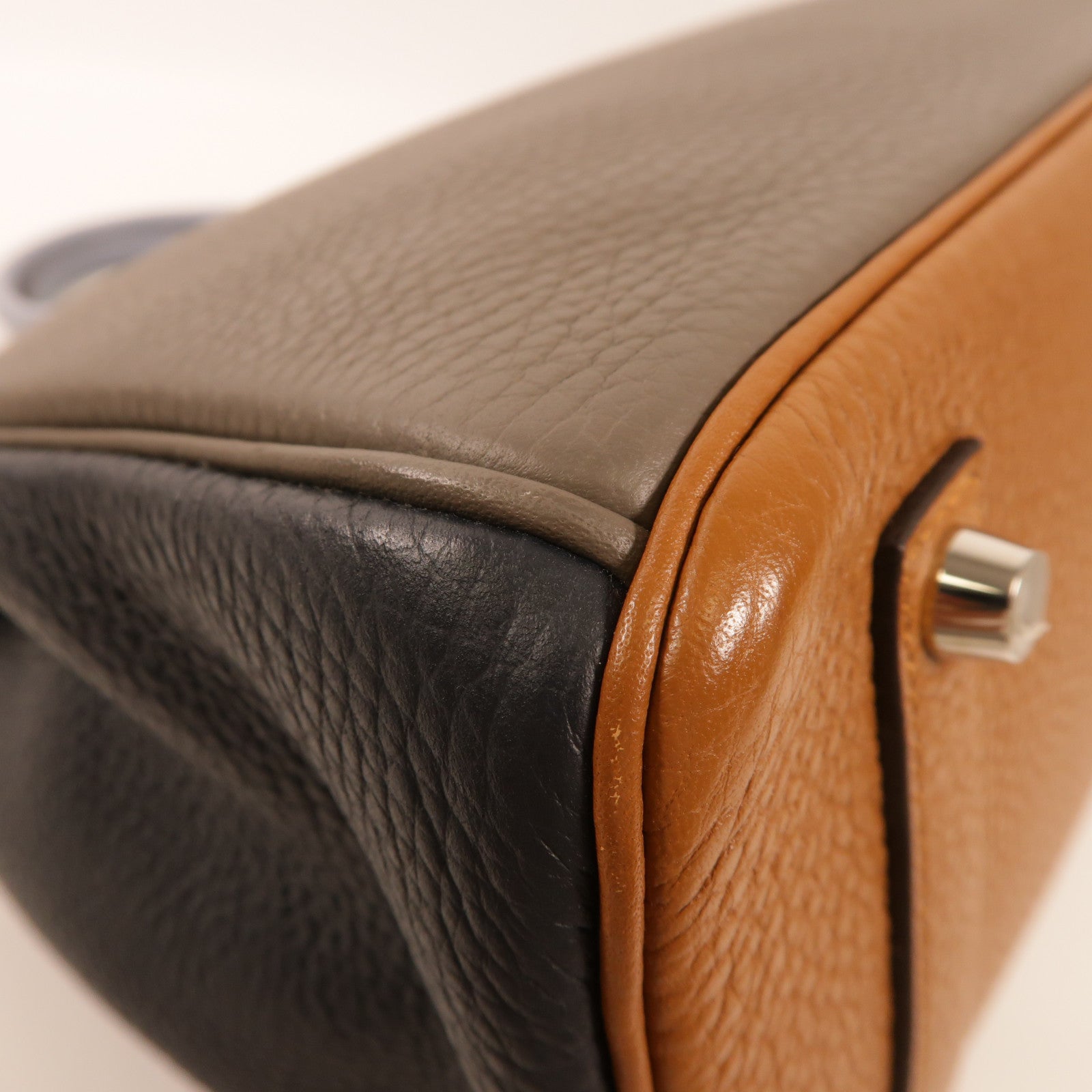 HERMES Clemence皮革Birkin 35銀扣手挽袋 Anemone