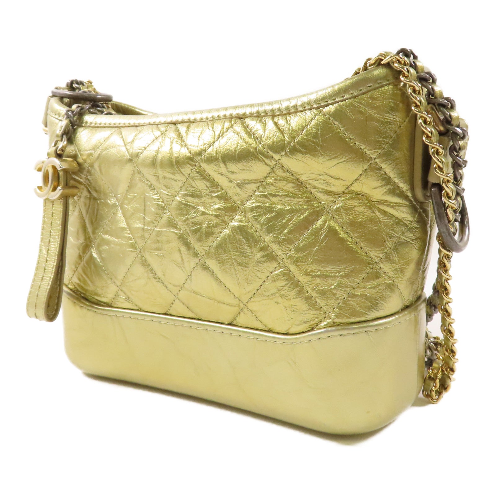 CHANEL 牛皮皮革Gabrielle Small鏈帶肩背袋