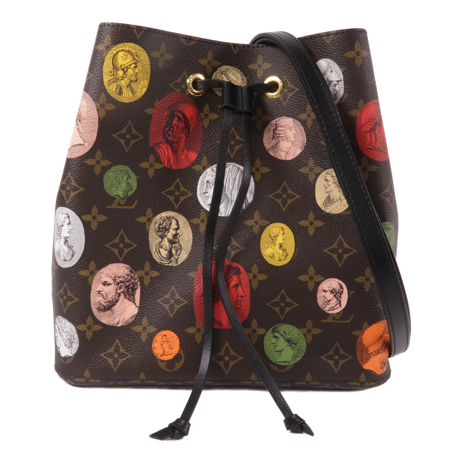 LOUIS VUITTON Monogram Cameo Fornasetti NeoNoe MM肩背袋