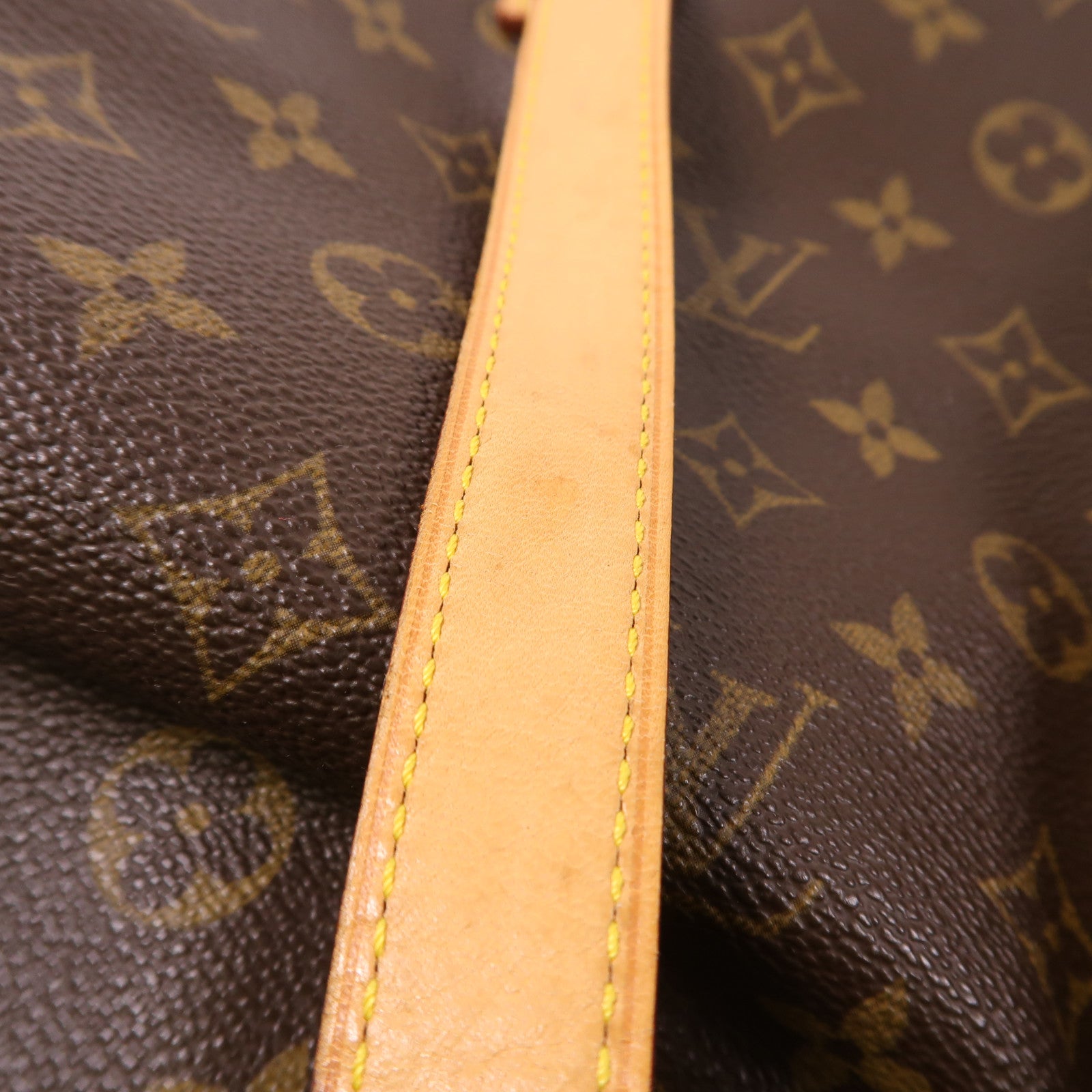 LOUIS VUITTON Monogram Cabas Mezzo金扣肩背袋棕色