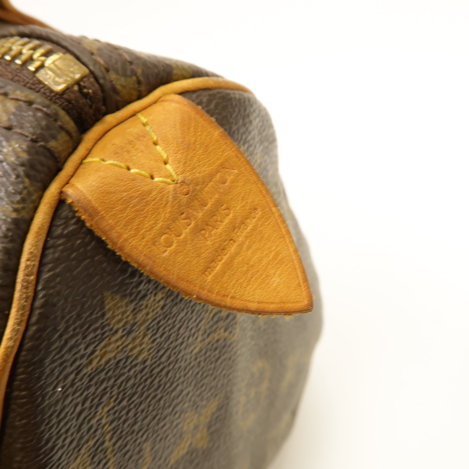 LOUIS VUITTON Monogram Speedy 25 Hand Bag金扣手挽袋啡色