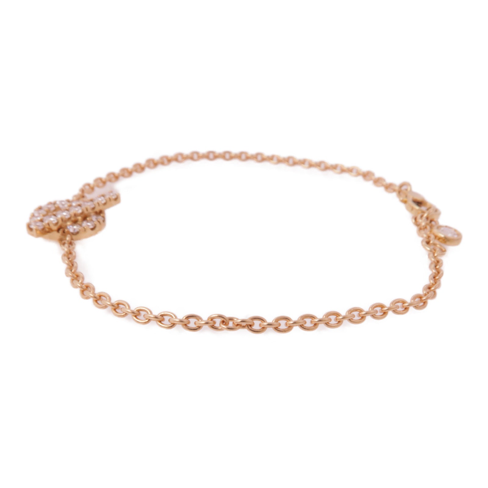 HERMES 18K玫瑰金/鑽石Finesse Bracelet手鏈