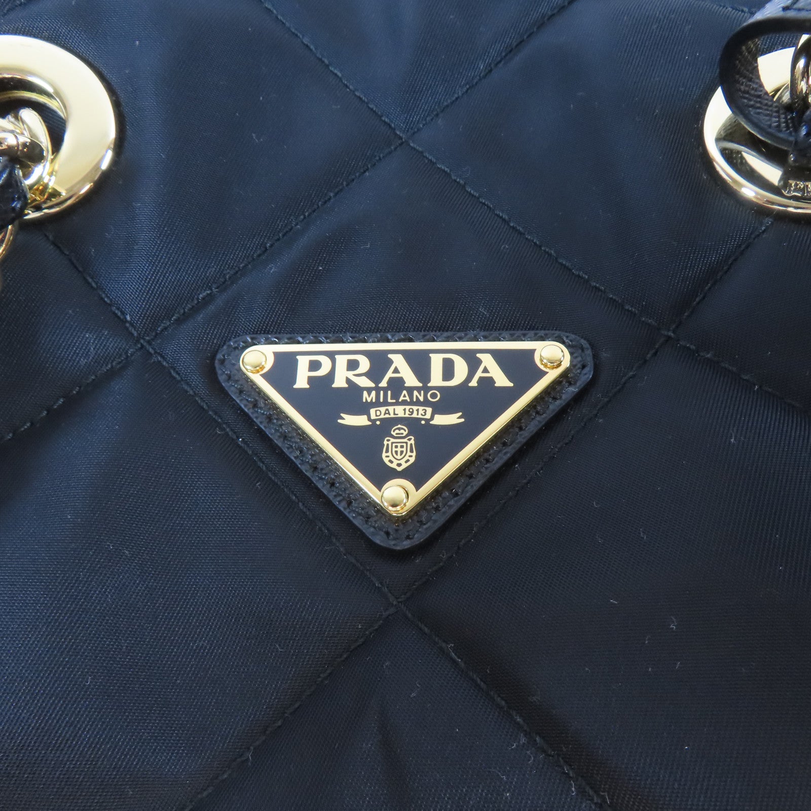 PRADA 【激減優惠】尼龍Re-Edition 1995 Chain Shoulder Bag金扣肩背袋黑色