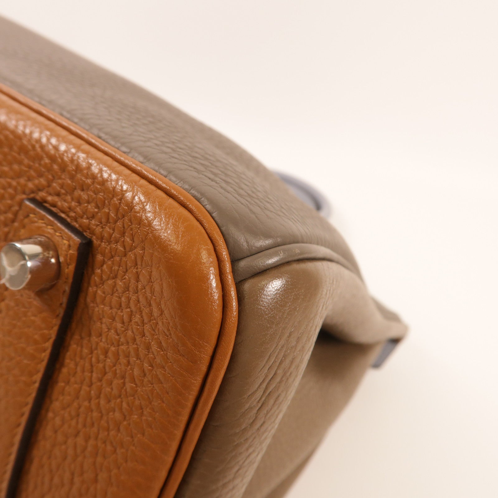 HERMES Clemence皮革Birkin 35銀扣手挽袋 Anemone