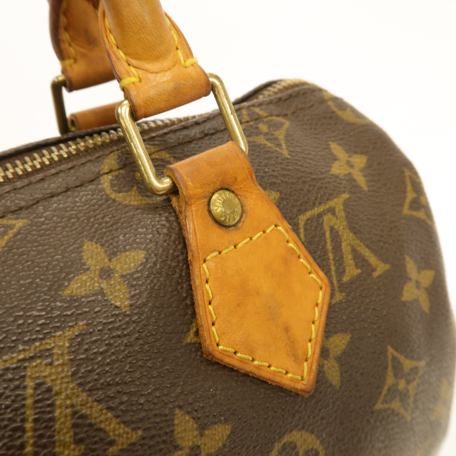 LOUIS VUITTON Monogram Speedy 25 Hand Bag金扣手挽袋啡色