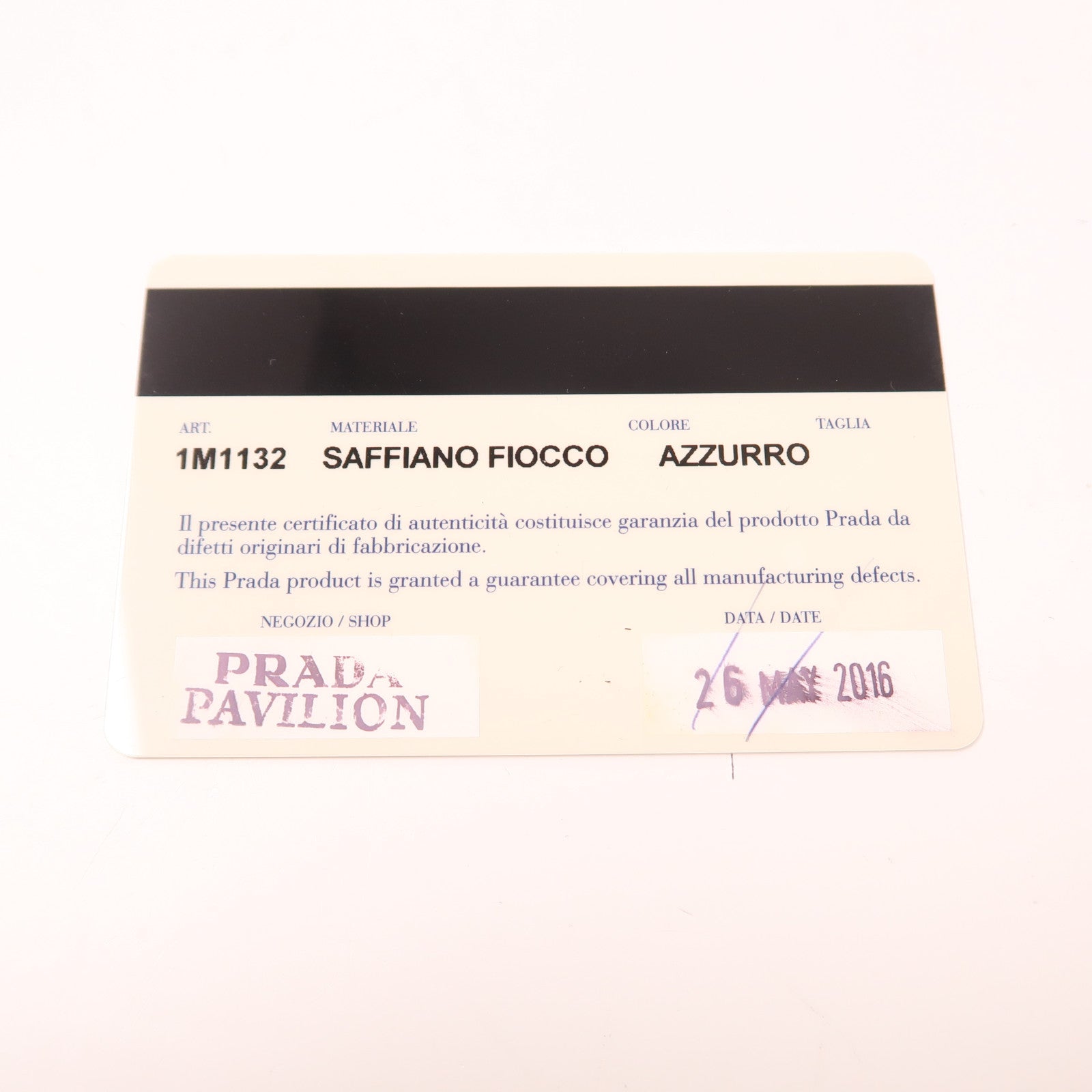 PRADA GHW Long Wallet 1M1132 Calfskin Leather Blue