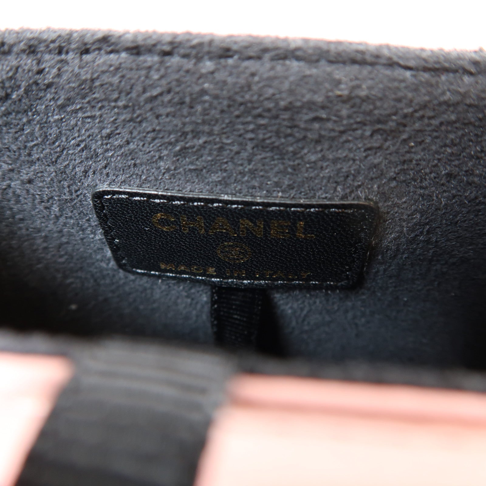 CHANEL 【激減優惠】菱格羊皮皮革Phone Box金扣鏈帶肩背袋粉紅色