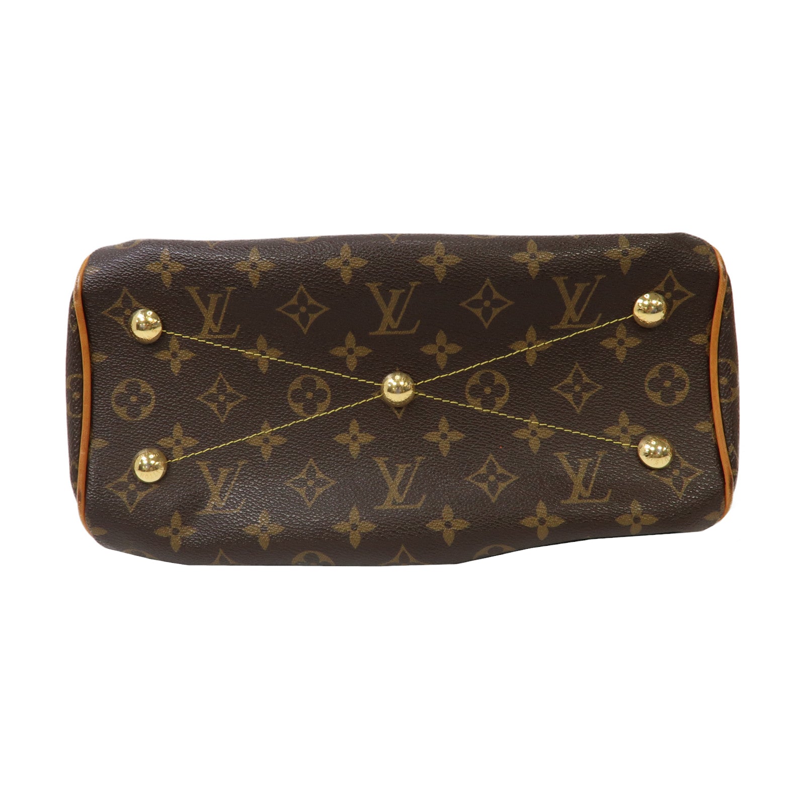 LOUIS VUITTON Monogram Tivoli PM金扣手挽袋啡色