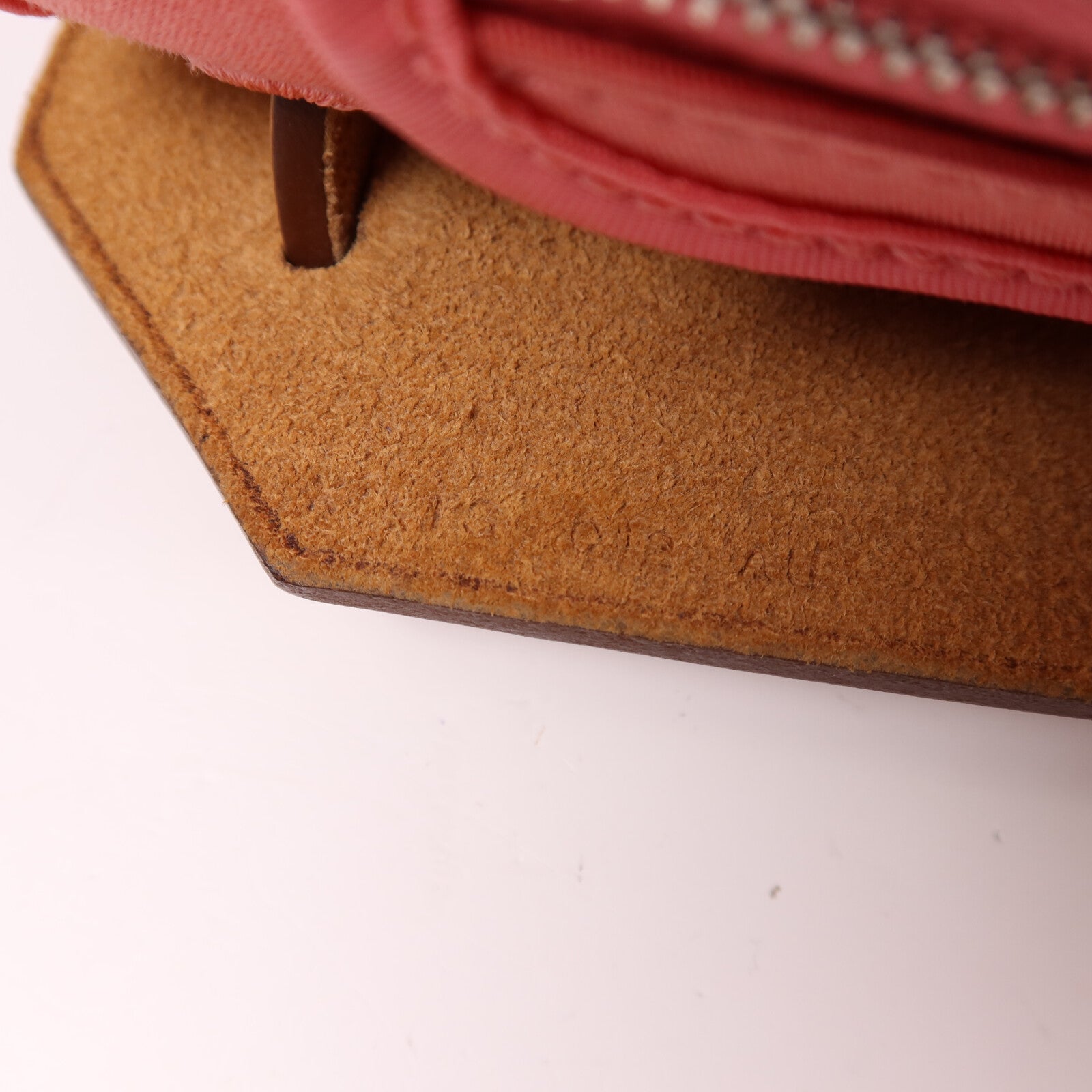 HERMES 帆布Herbag PM銀扣手挽肩背兩用袋Rose Azalee