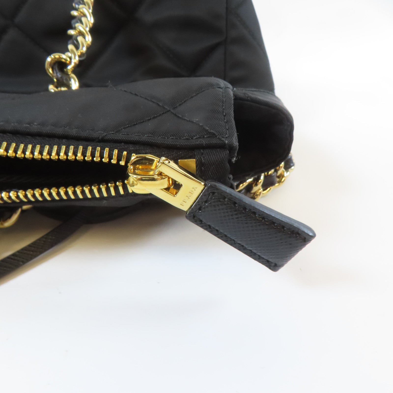 PRADA 【激減優惠】尼龍Re-Edition 1995 Chain Shoulder Bag金扣肩背袋黑色