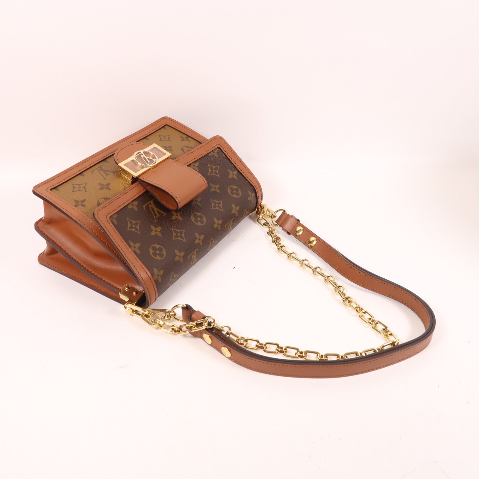 LOUIS VUITTON 【激減優惠】Monogram/Monogram Reverse Dauphine MM金扣手挽肩背兩用袋