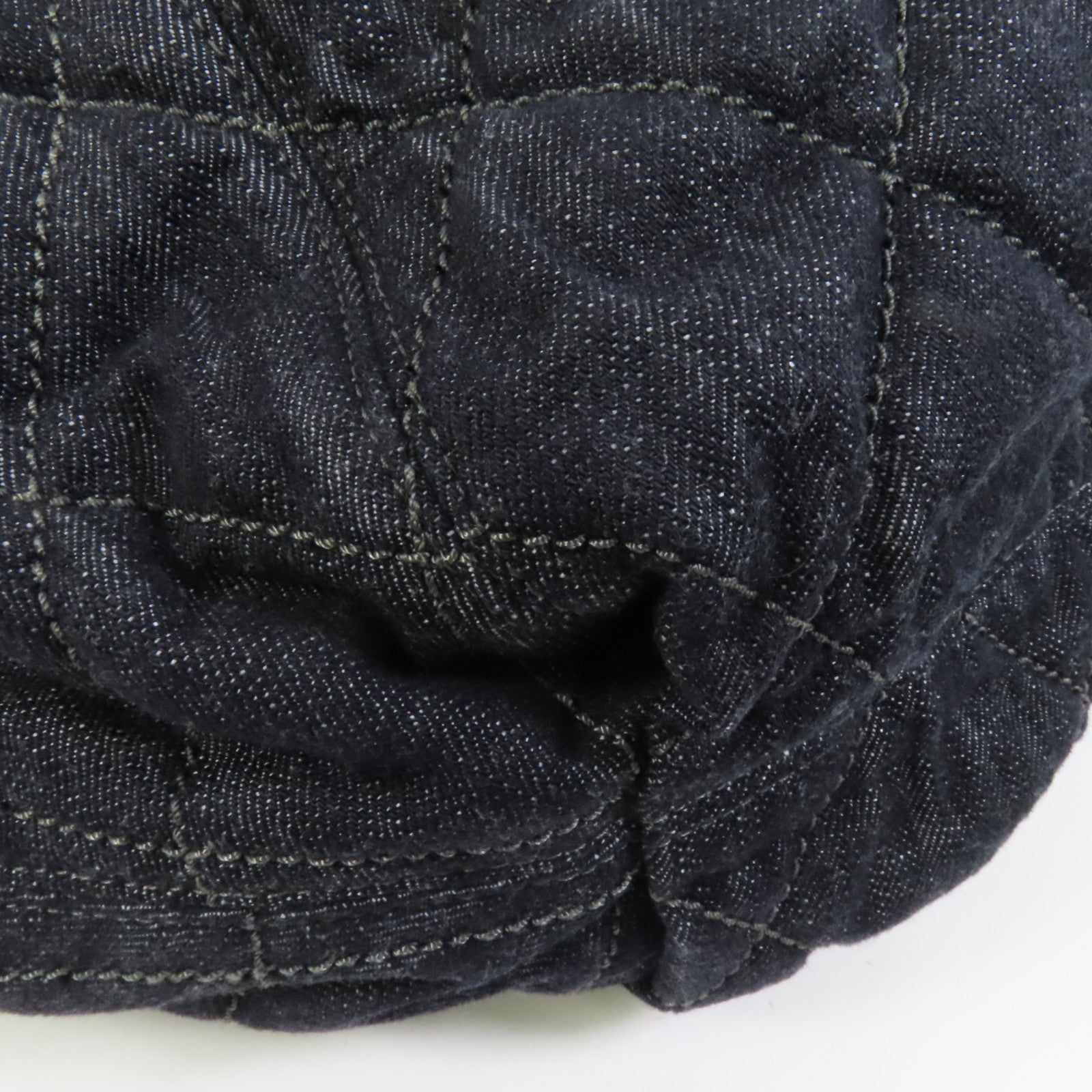 CHANEL 牛仔布Shoulder Bag銀扣肩背袋